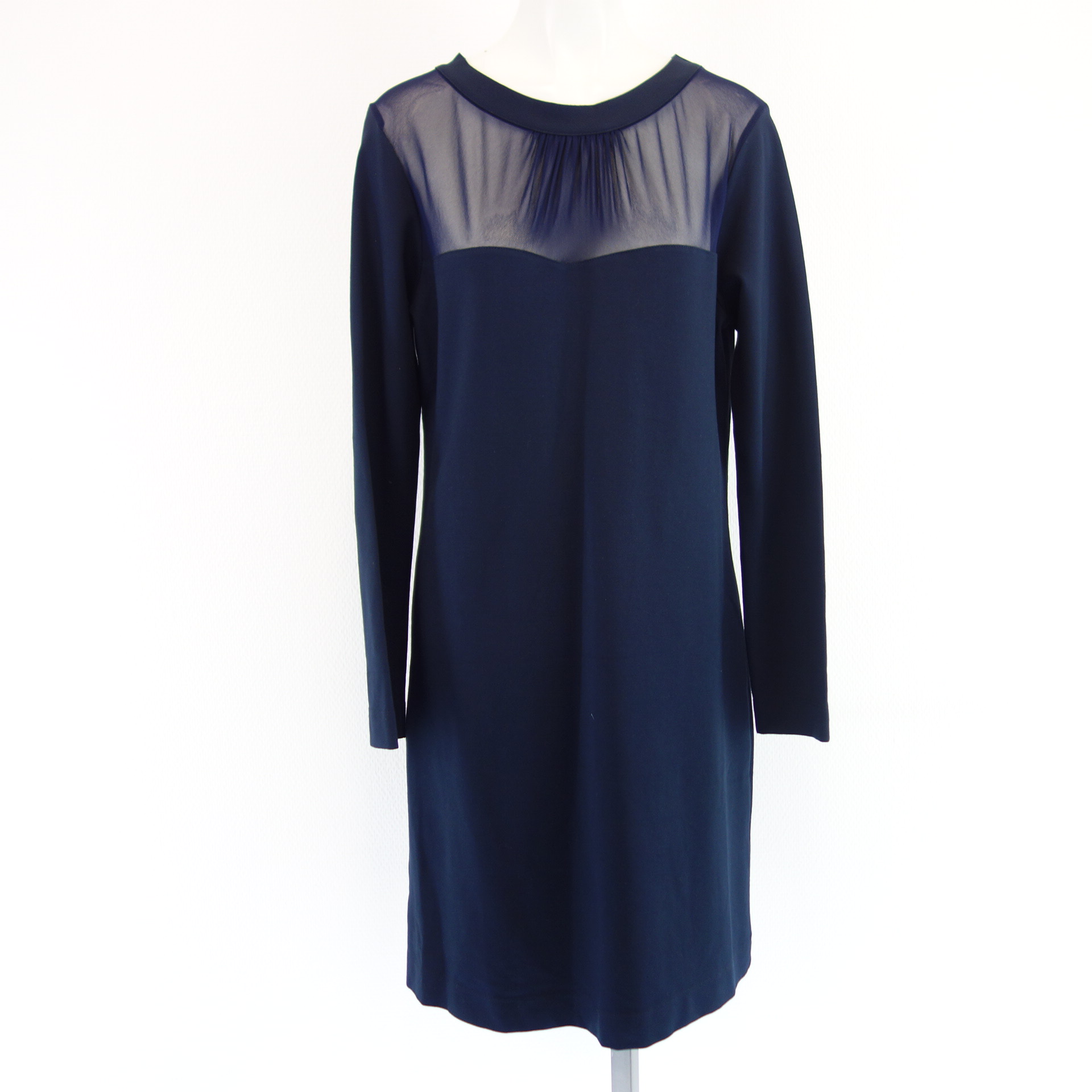 LA SALLE Elegantes Damen Kleid Etuikleid Tunikakleid Blau 