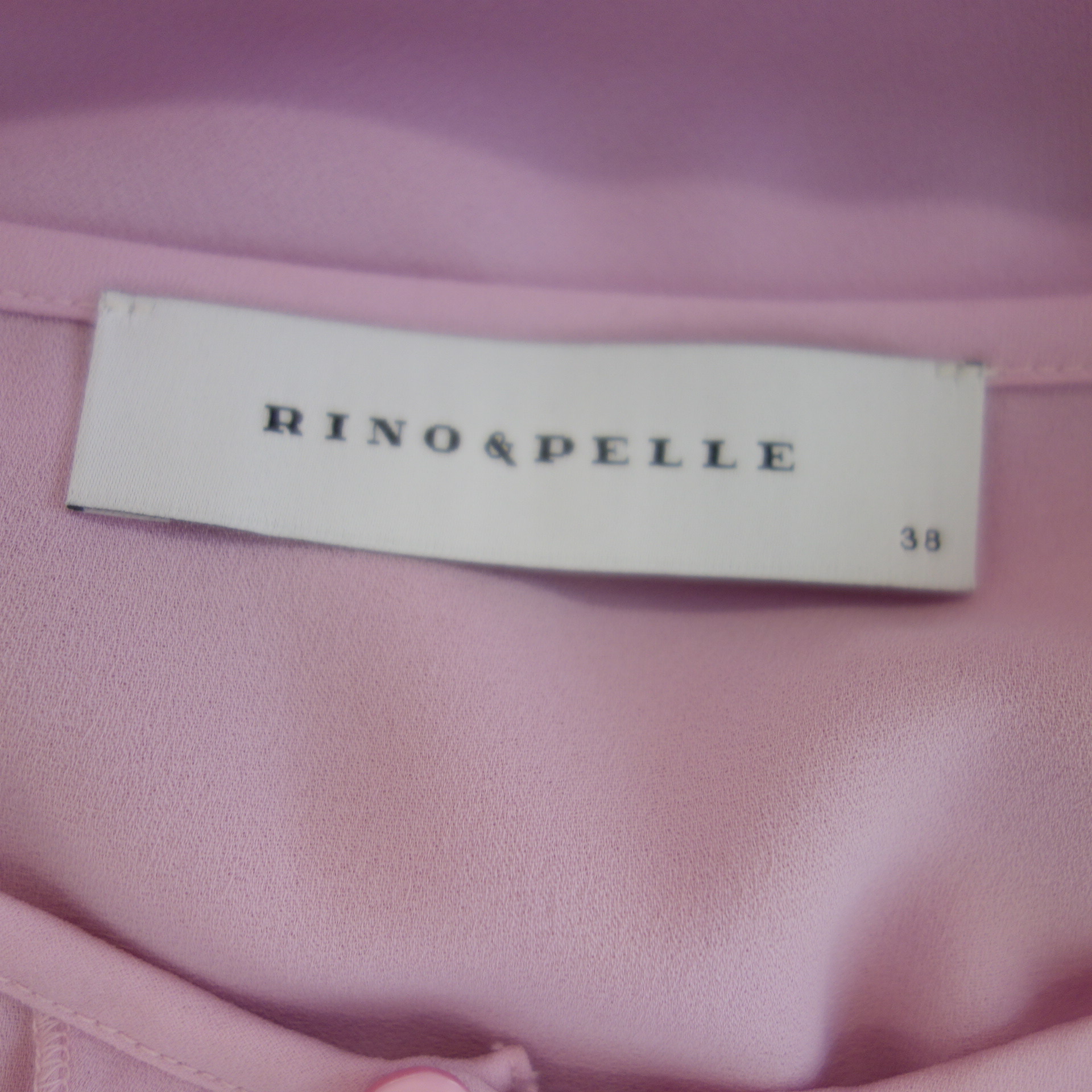 RINO & PELLE Damen Shirt Tunika Bluse Lila Lavendel Größe 36 Ärmellos Rüschen
