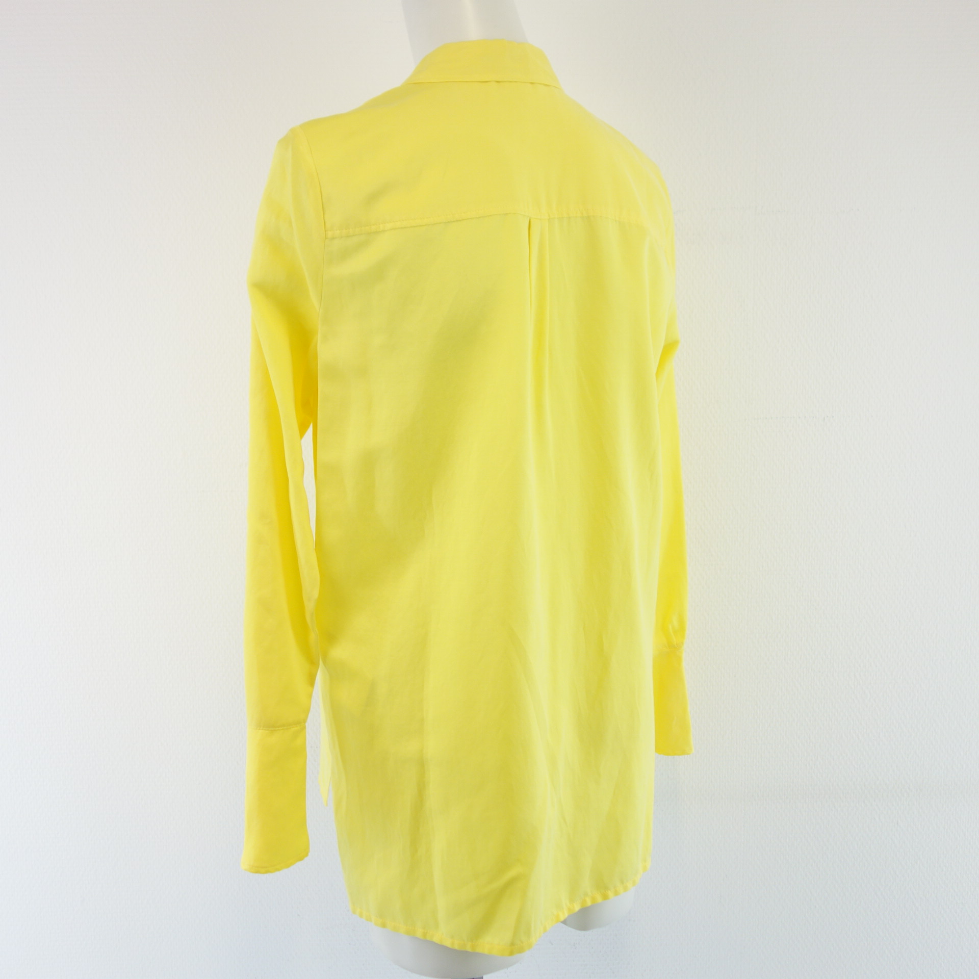 MARC AUREL Damen Bluse Tunika Hemd Oberteil Shirt Gelb mit Seide Gr 36