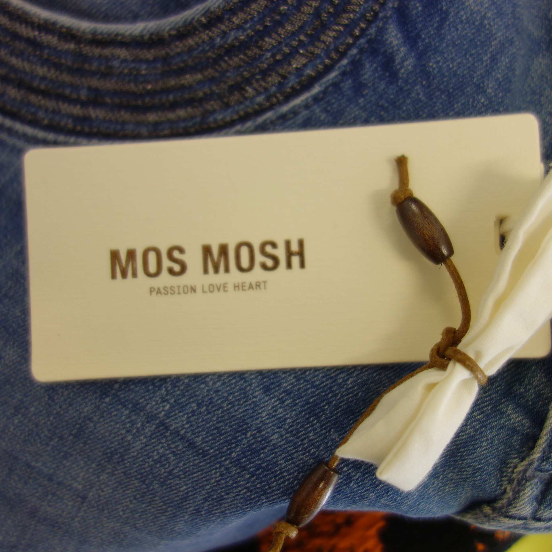 MOS MOSH Jeans Hose Blau Modell Naomi Shine Stitch Slim Fit
