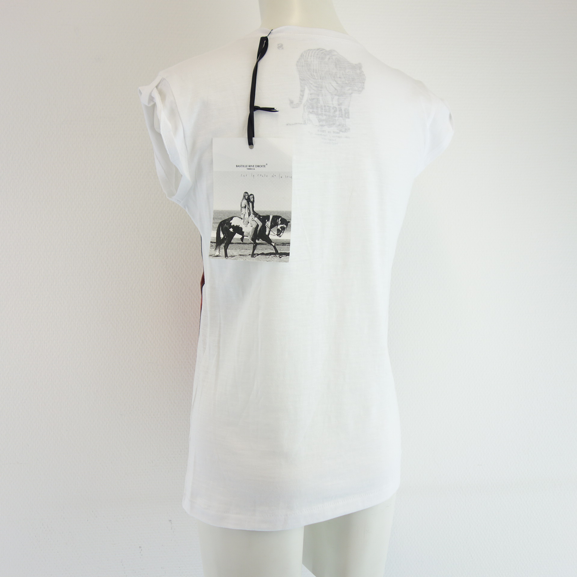 BASTILLE Venezia Damen T-Shirt T Shirt Obererteil Weiß Gr S Slim Modell WOMAN/SCLUB 