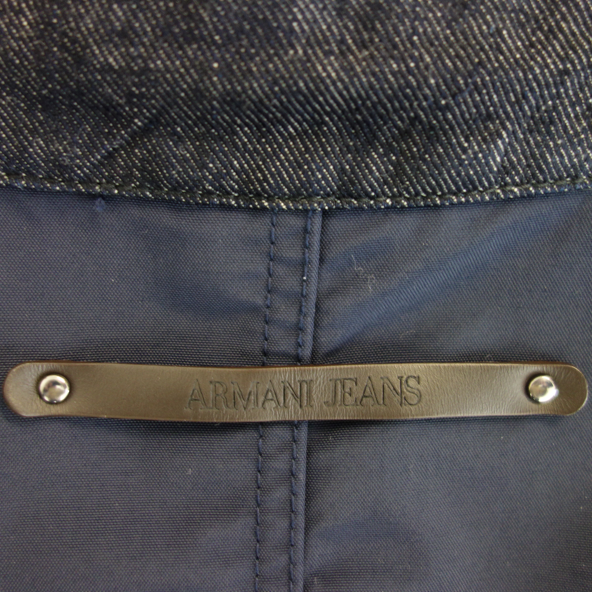 ARMANI Jeans Herren Übergangsjacke Jacke Anorak Parka Blau Größe 52