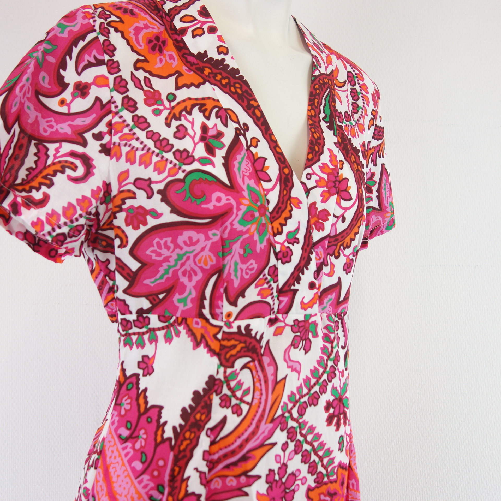 CALIBAN Leichtes Damen Blusenkleid aus Baumwolle mit Blumenprint Größe 38