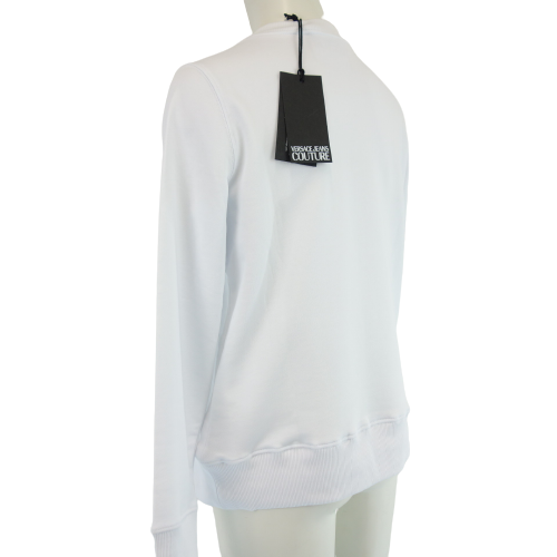 VERSACE JEANS COUTURE Damen Sweater Sweat Shirt Sweatshirt  Oberteil Pullover Weiß Jersey