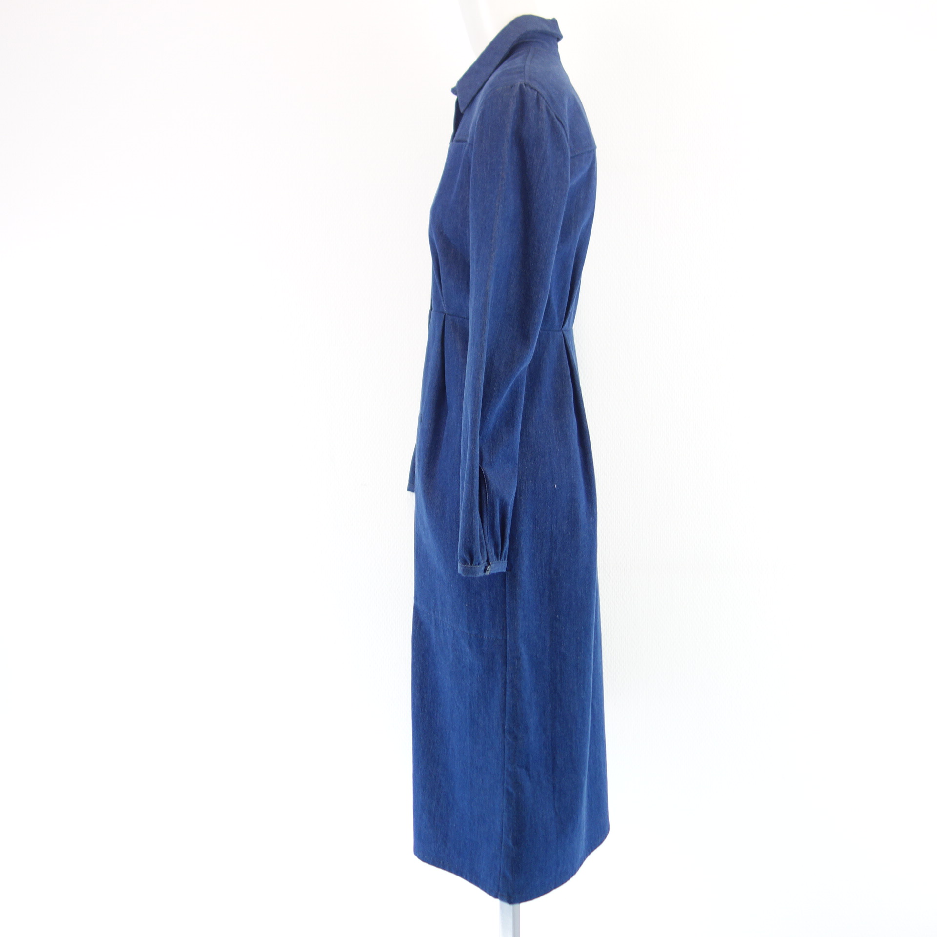 HAPPY HAUS Damen Midi Jeans Kleid Jeanskleid Blau Denim Gr 34 mit Taschen