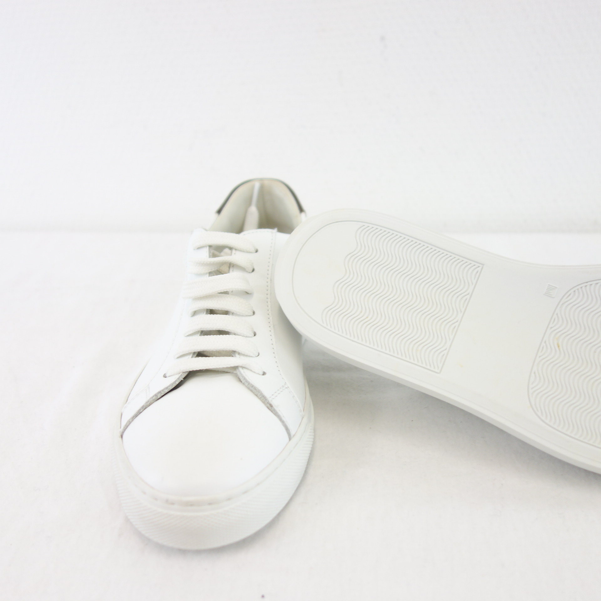 COSTUME SELECTION Damen Schuhe Sportschuhe Low Top Sneaker Leder Weiß Größe 37 