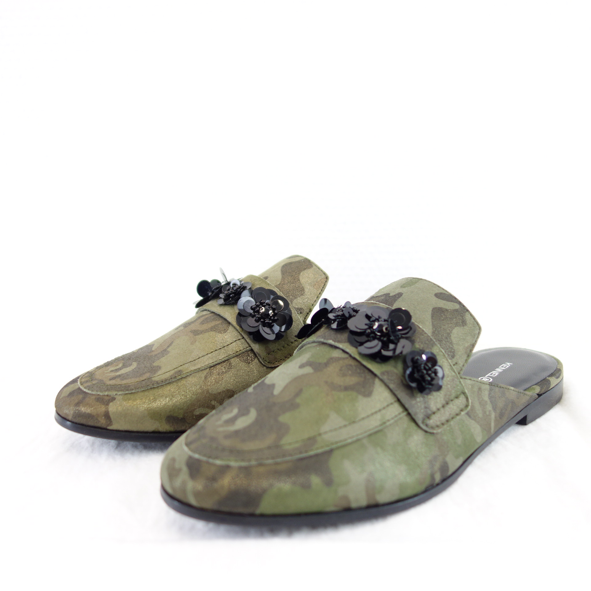 KENNEL & SCHMENGER Damen Schuhe Slipper Mules Pantoletten Leder Camouflage Tara 36,5
