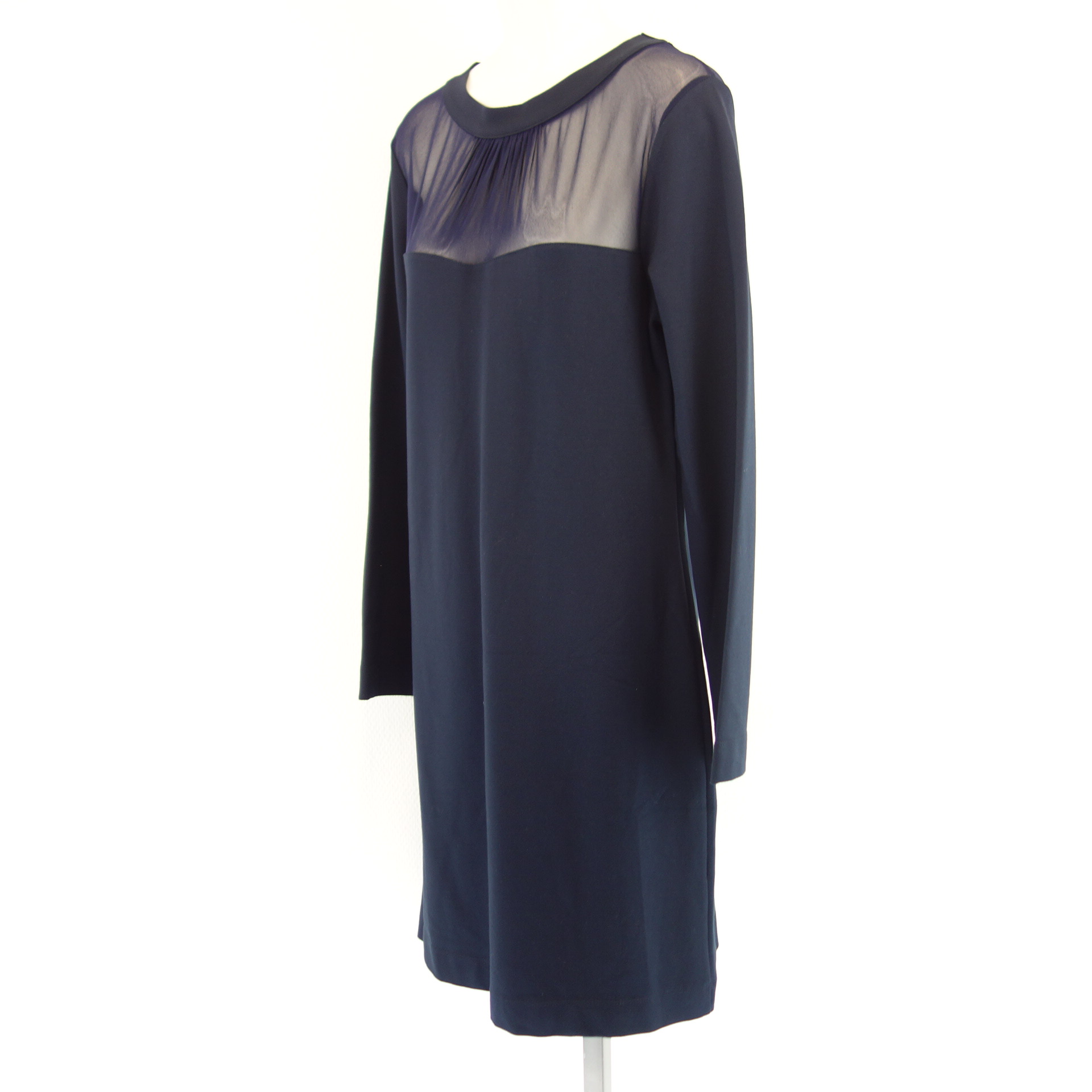 LA SALLE Elegantes Damen Kleid Etuikleid Tunikakleid Blau 
