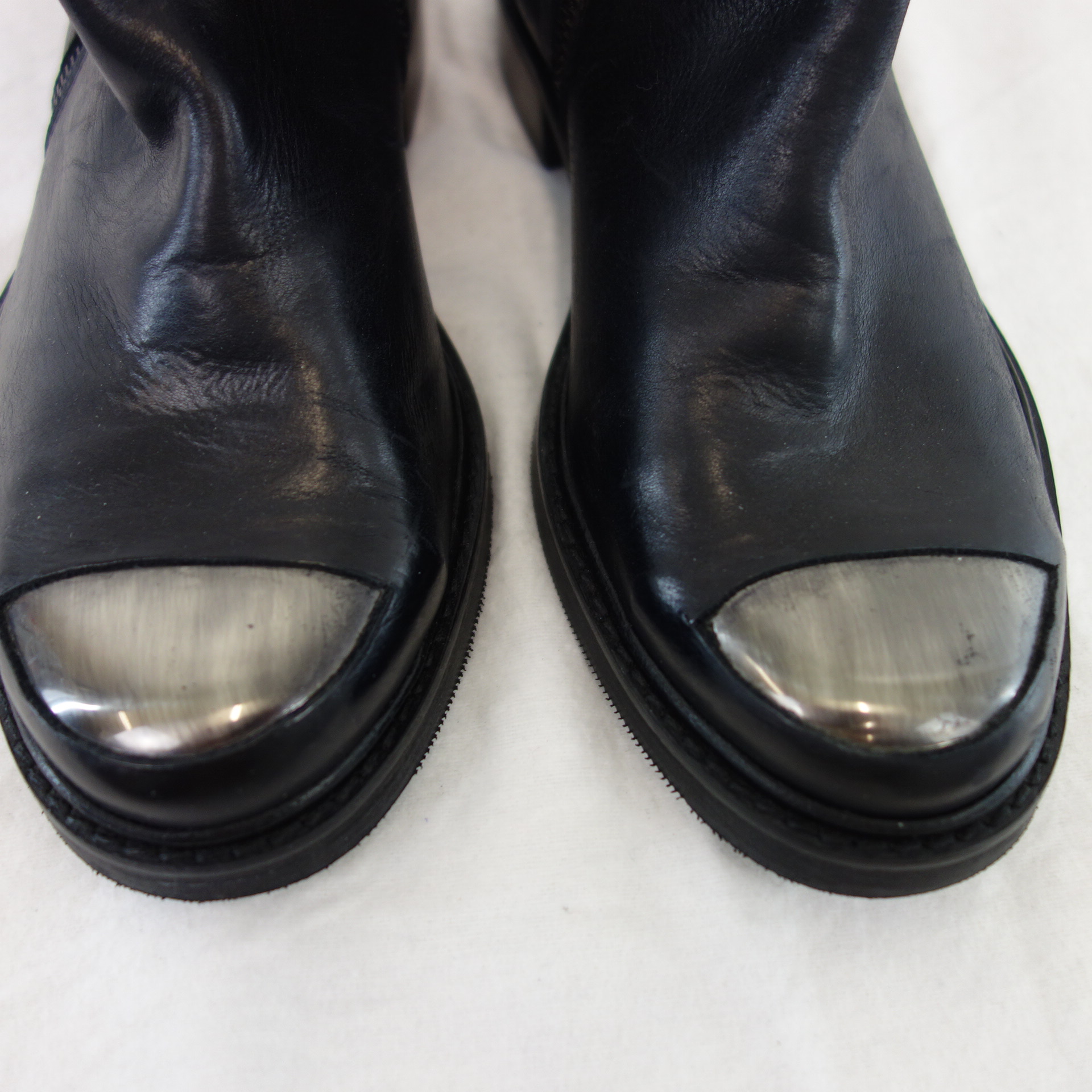 BUKELA Damen Schuhe Stiefel Stiefeletten Boots Leder Schwarz Größe 37