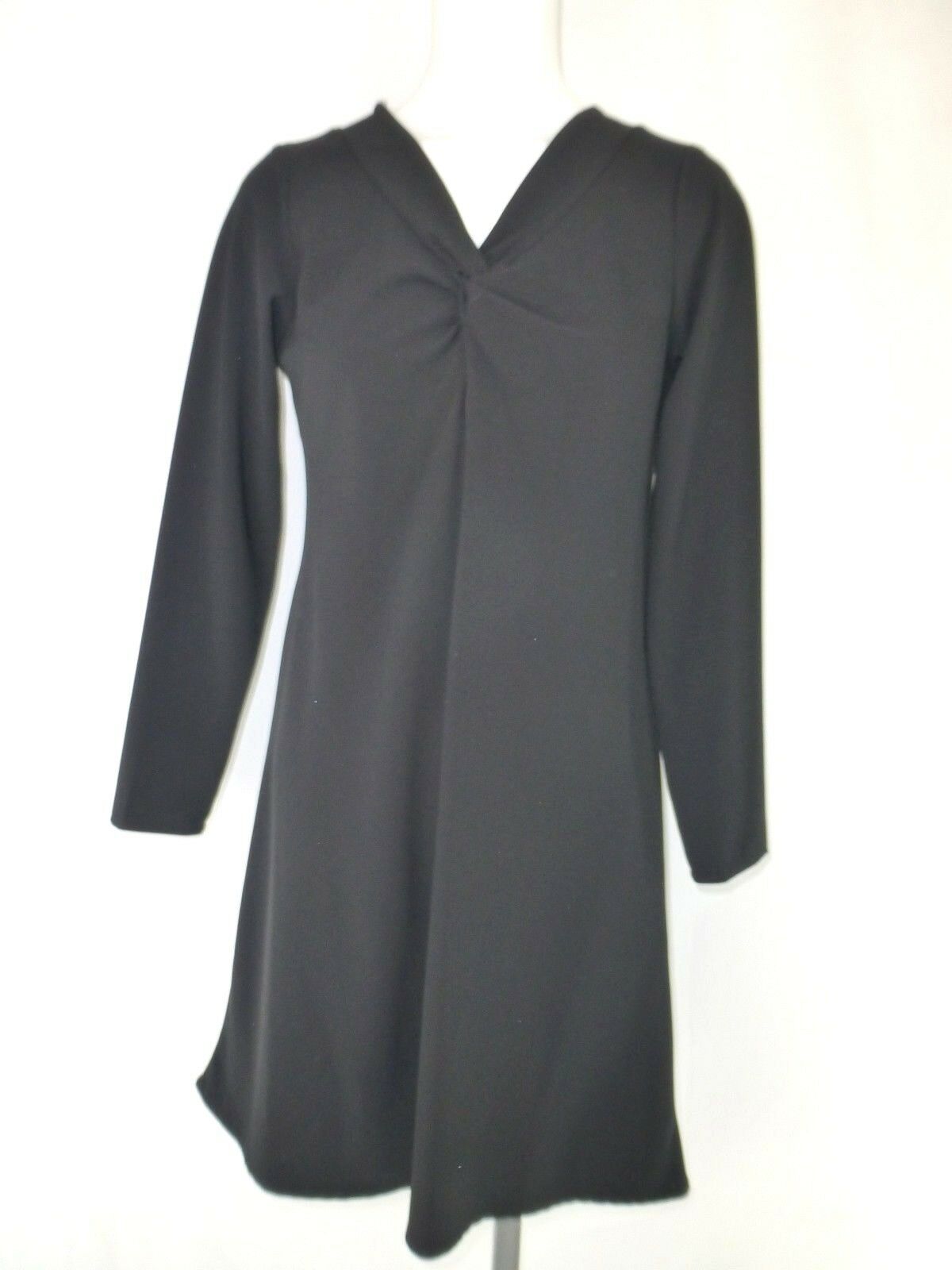 Dixie Damen Kleid Etuikleid Größe 38 M Schwarz A Form Elegant Langarm Np 90 Neu