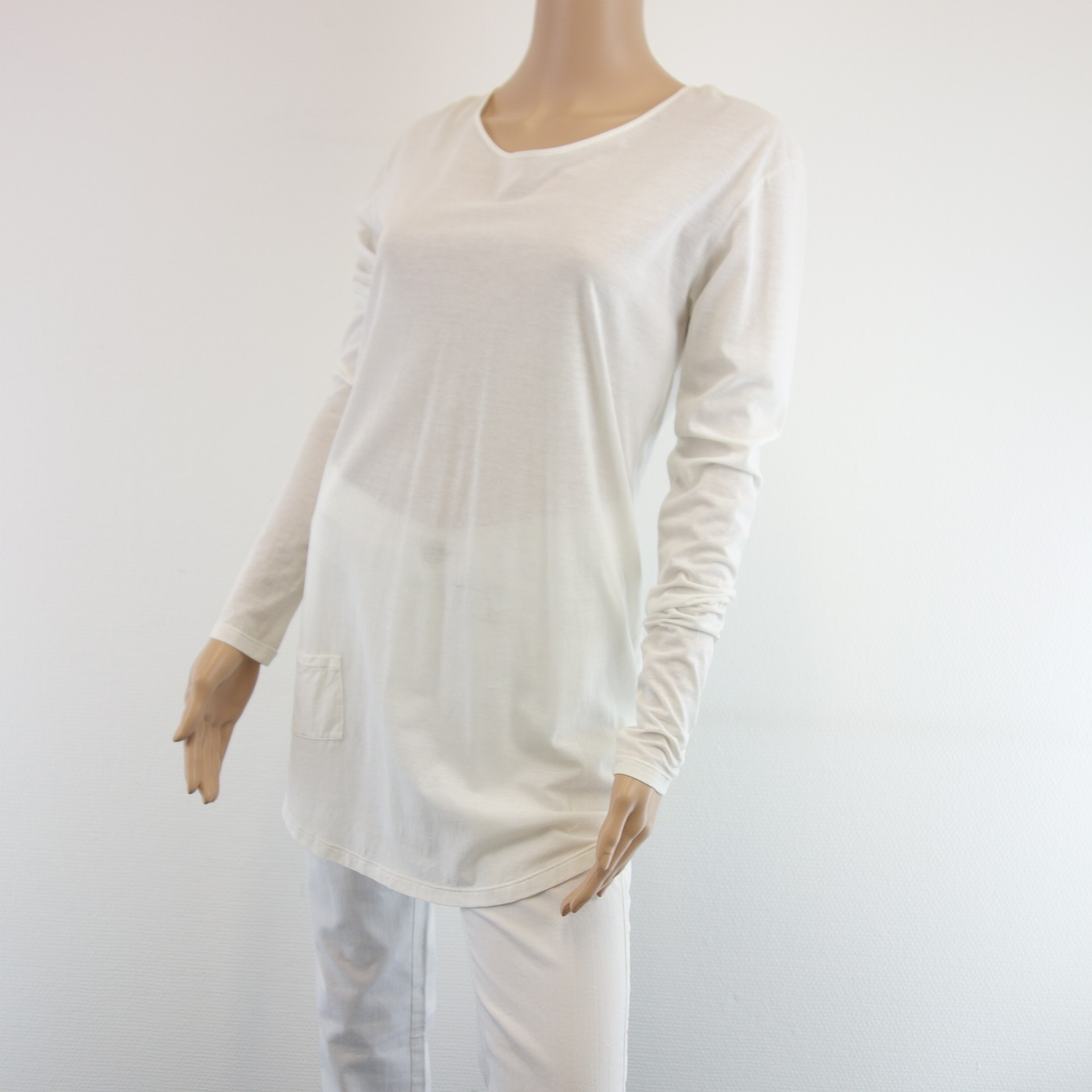 HUMANOID Ateliers Shirt Weiß Longsleeve 100% Baumwolle Rückenfrei