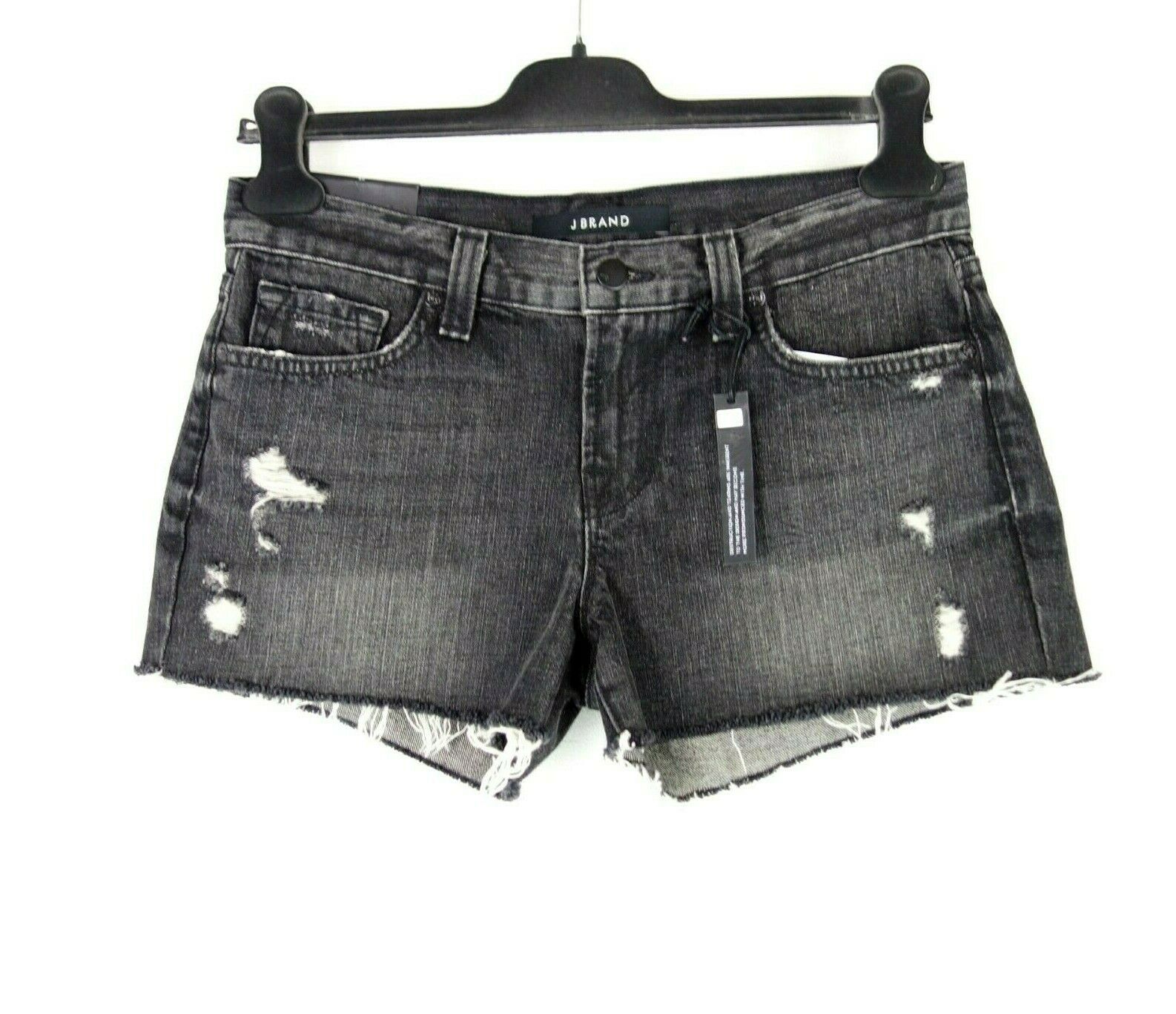 J Brand Damen Short Kurze Hose Jeansshorts Hot Pants Cut Off Schwarz Np 189 Neu - 25