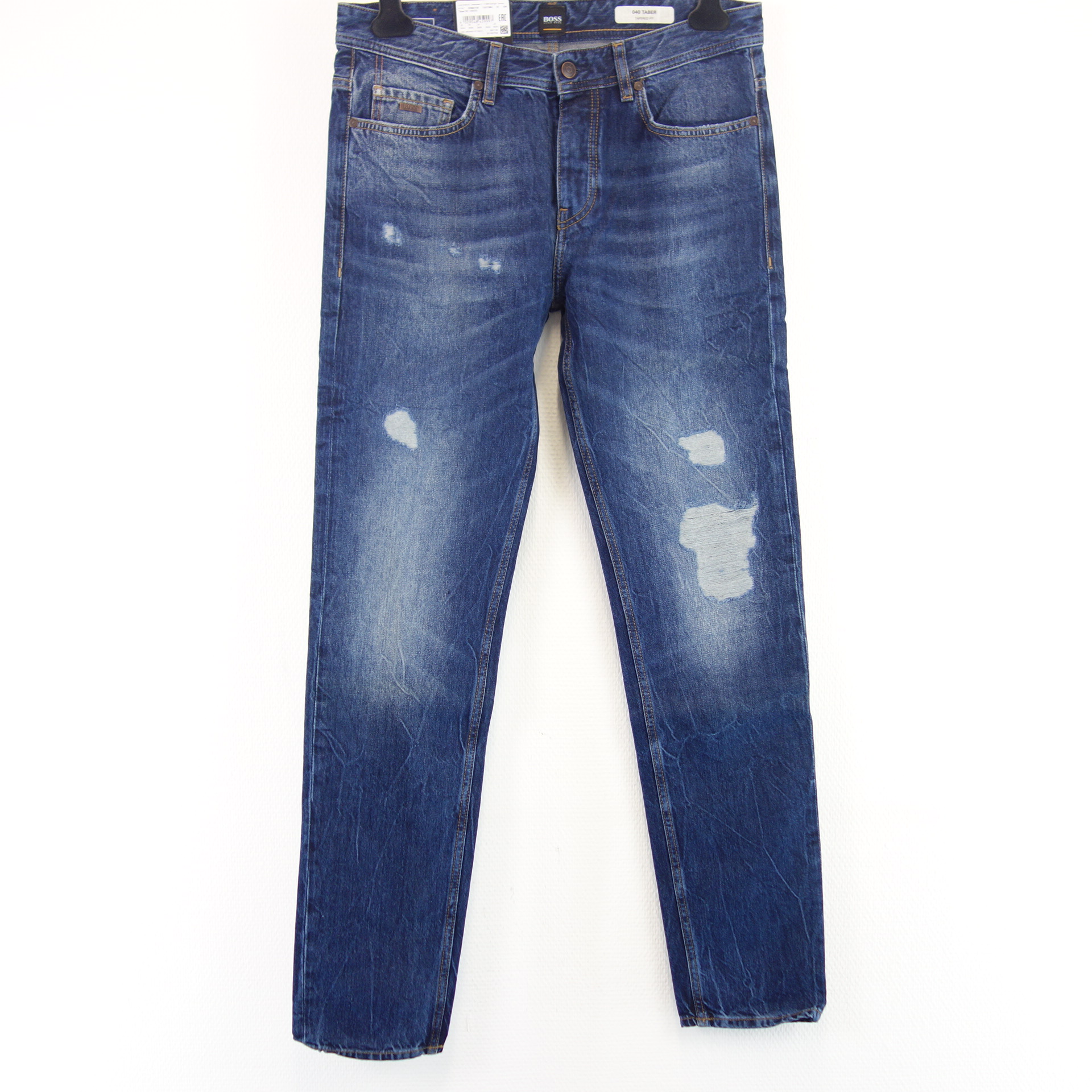 HUGO BOSS Herren Jeans Hose Jeanshose Blau Modell 040 Taber Tapered Fit L32