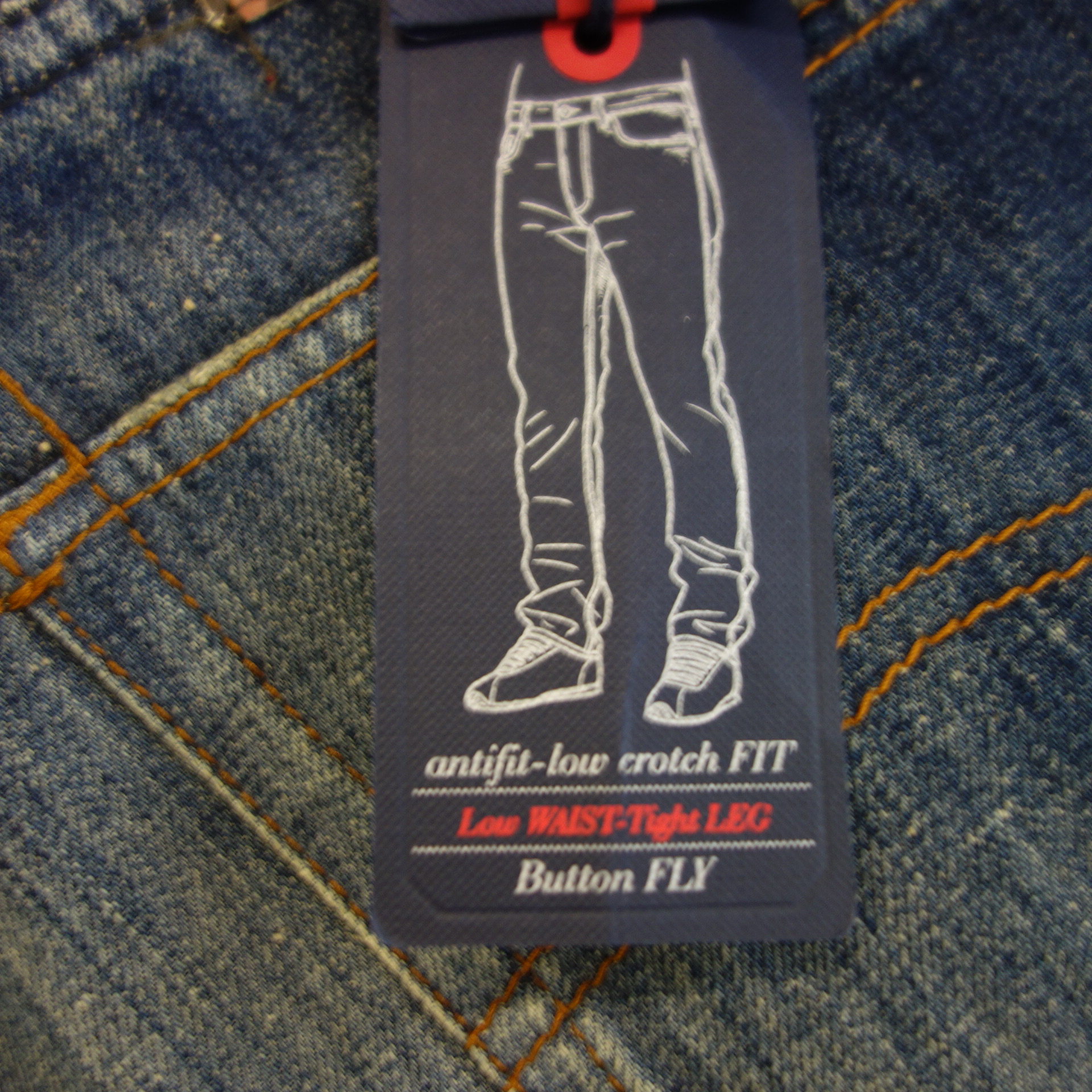 ARMANI JEANS Herren Jeans Hose Jeanshose J27 Blau Antifit Low Waist Tight Leg Button