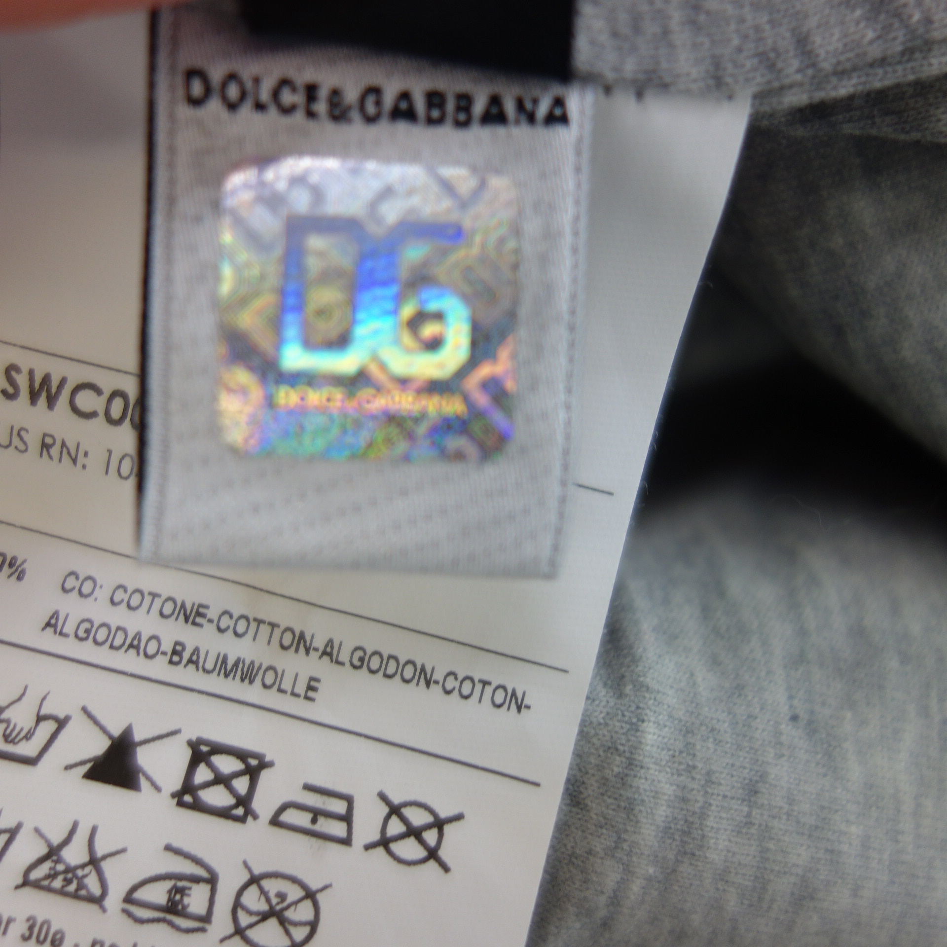 DOLCE & GABBANA D&G Sweater Jacke Grau mit Kapuze 100% Baumwolle