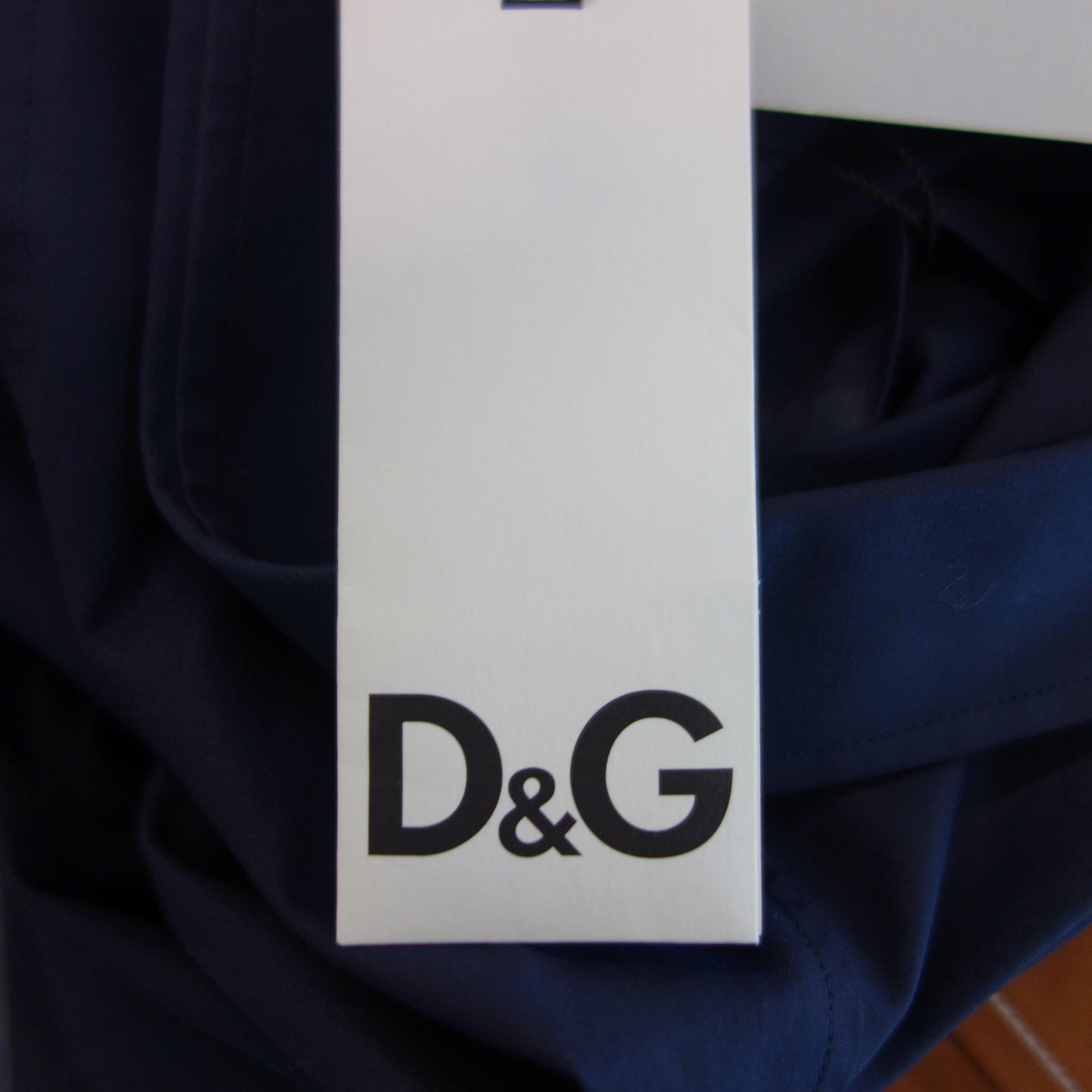 D&G DOLCE & GABBANA Damen Hemd Bluse Tunika Dunkelblau IT 48 DE 42 Baumwolle