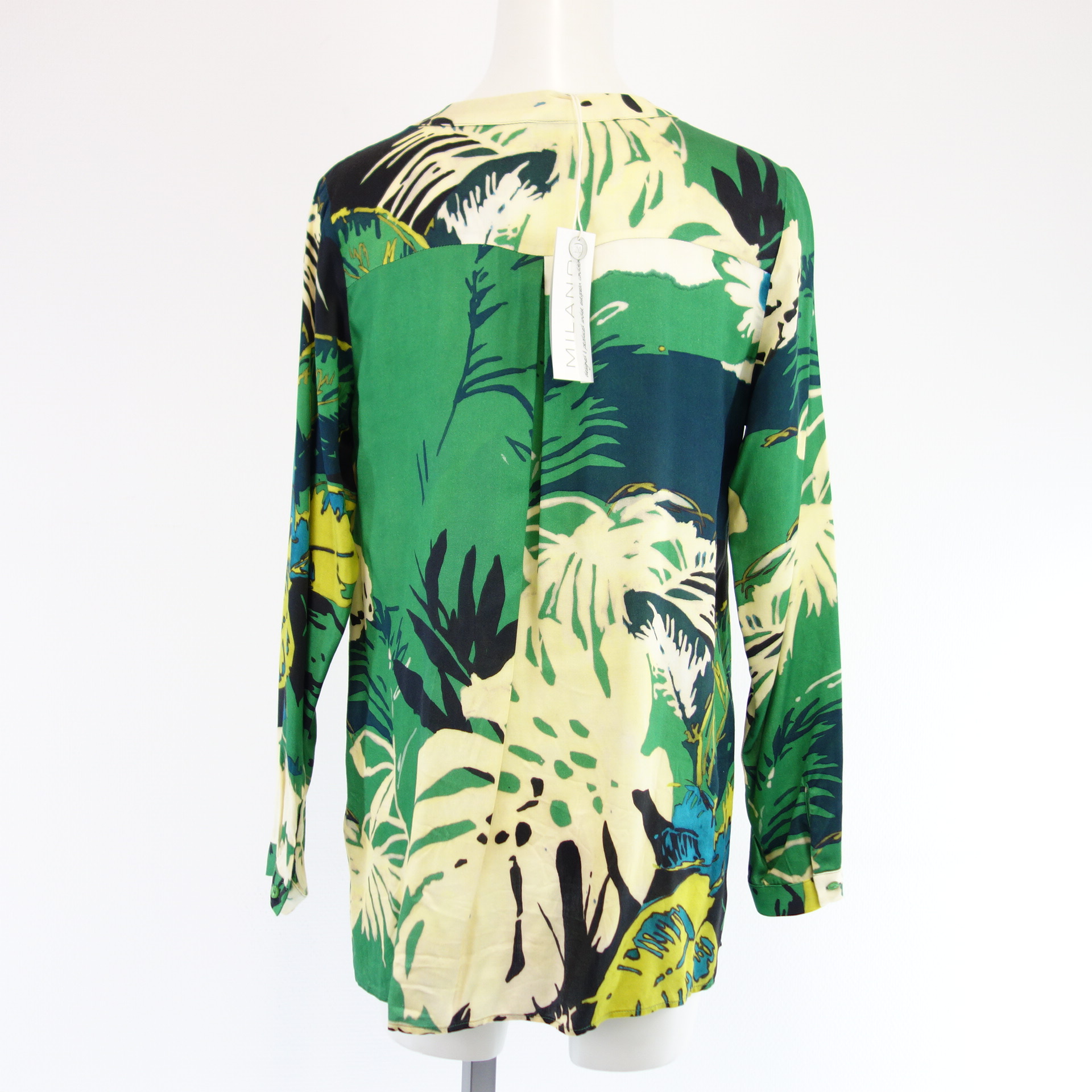 MILANO Italy Damen Bluse Tunika Oberteil Shirt Bunter Print 100% Viskose Np 79 Neu