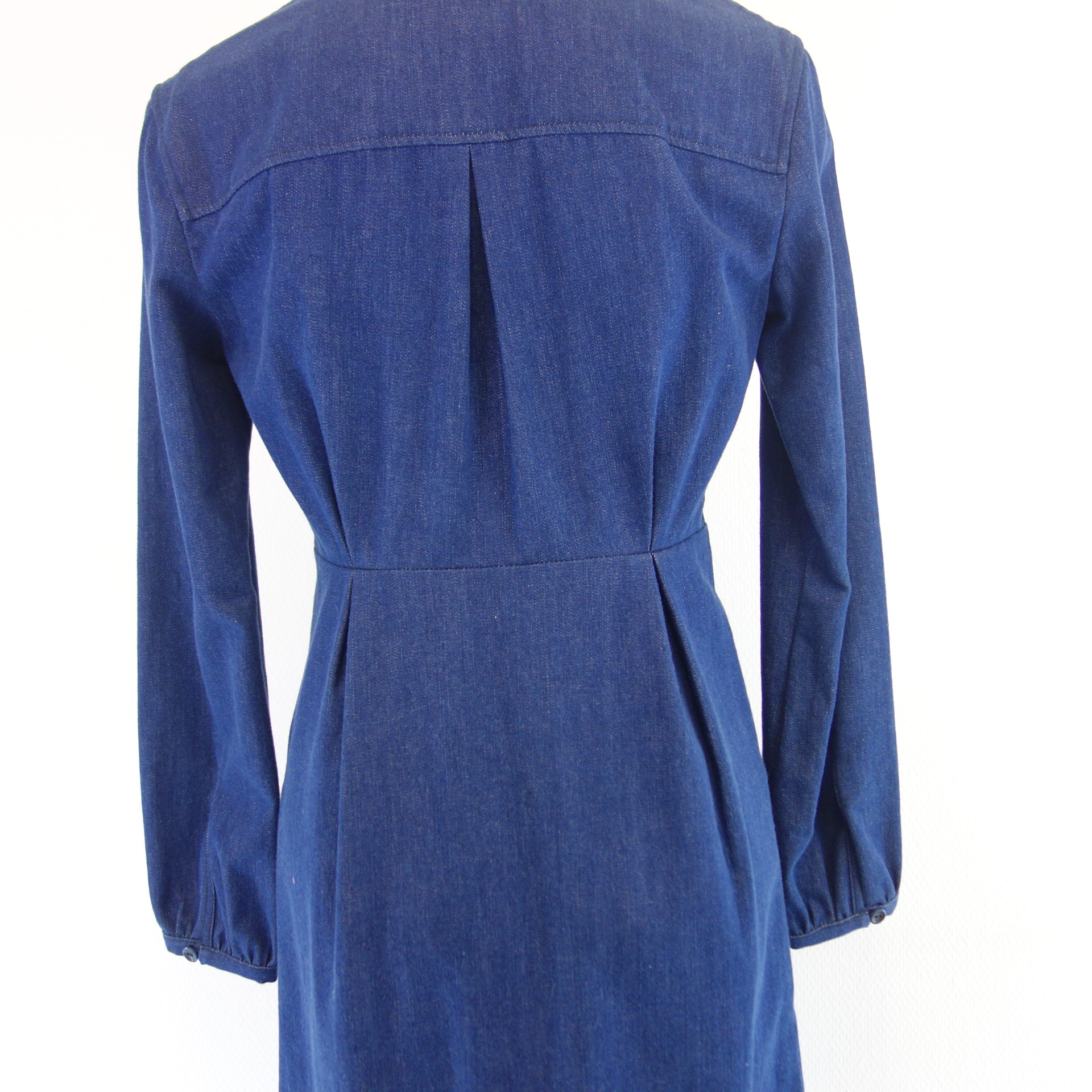 HAPPY HAUS Damen Midi Jeans Kleid Jeanskleid Blau Denim Gr 34 mit Taschen