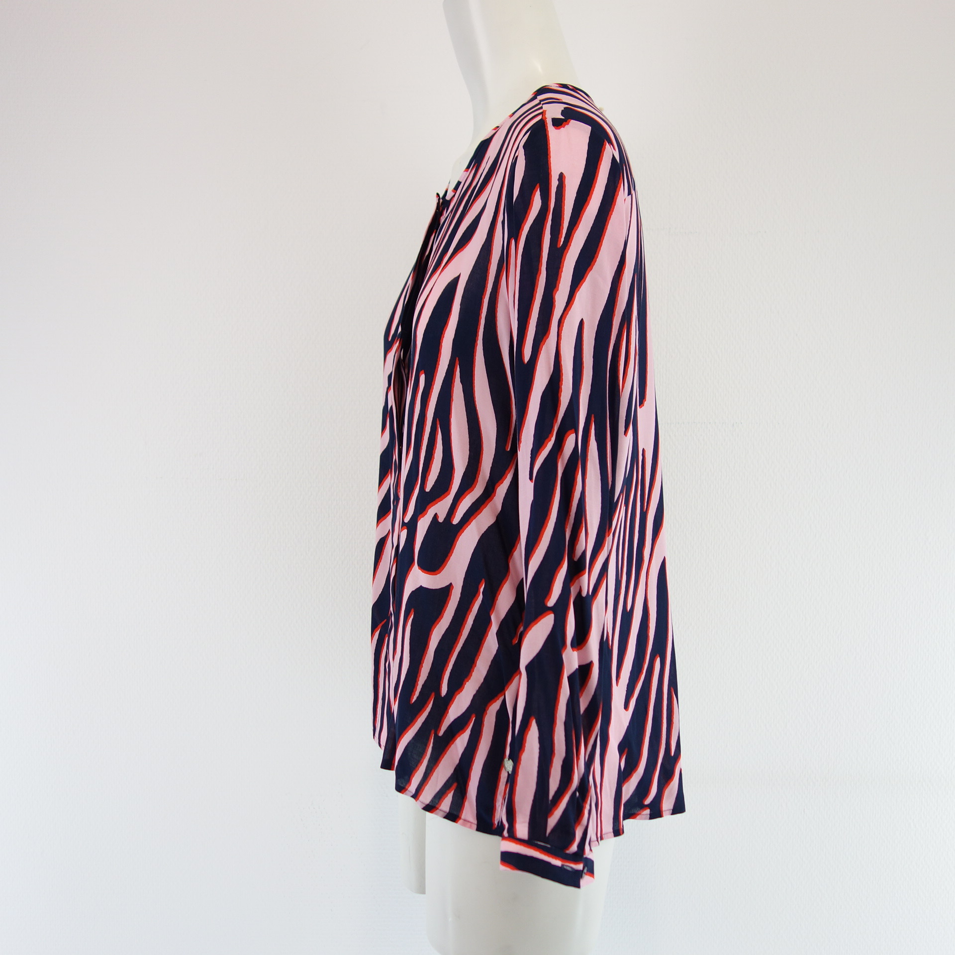 MILANO Italy Damen Tunika Bluse Oberteil Shirt Bunter Print 100% Viskose Np 69 Neu
