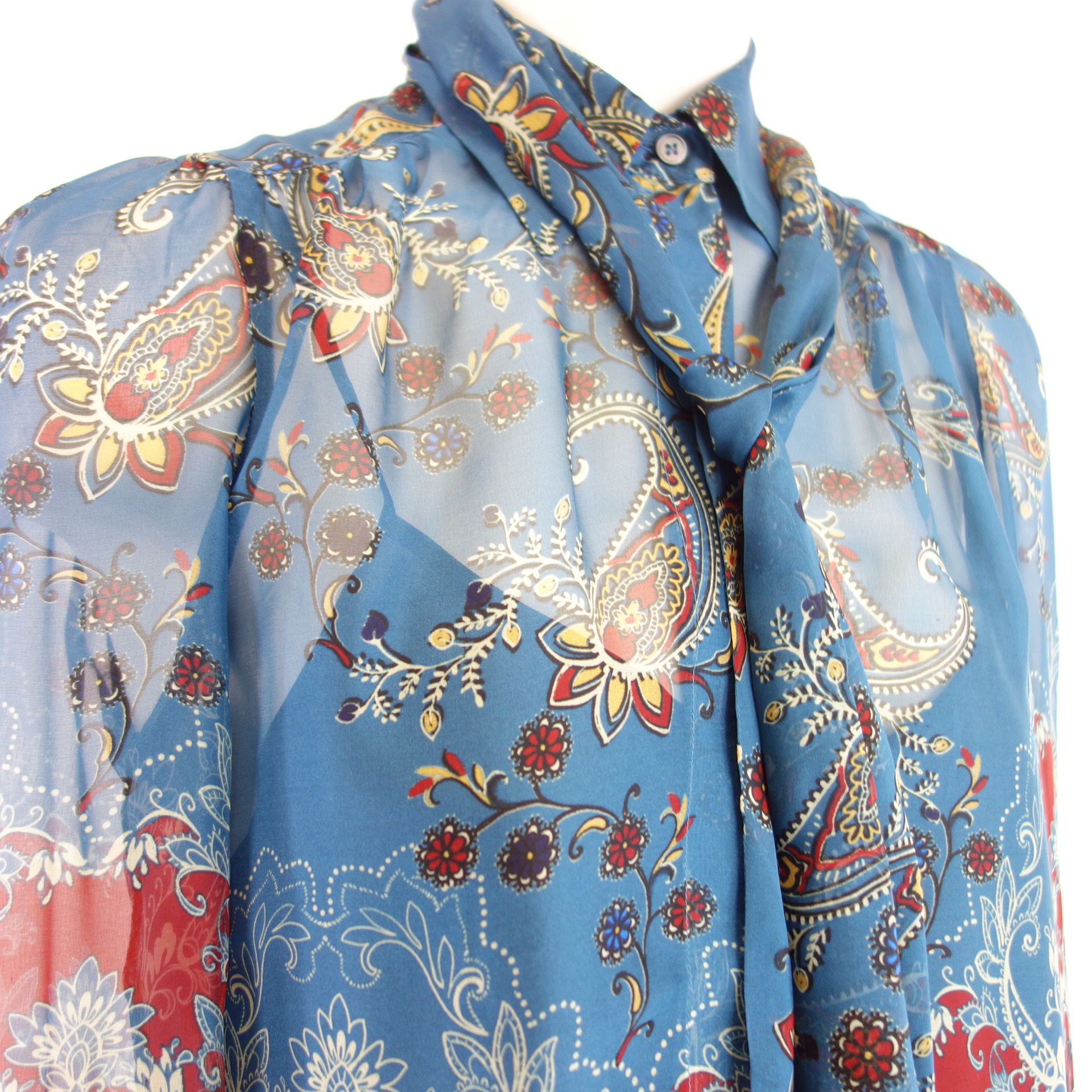 CALIBAN Damen Bluse Tunika Shirt Oberteil Seidenbluse 100% Seide Petrol mit Top  