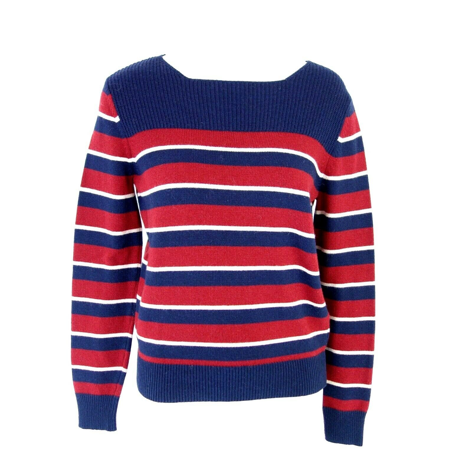 Set Damen Pullover Sweater Svea Größe XS 34 M 38 Blau Rot Weiß Knit Np 149 Neu - 38