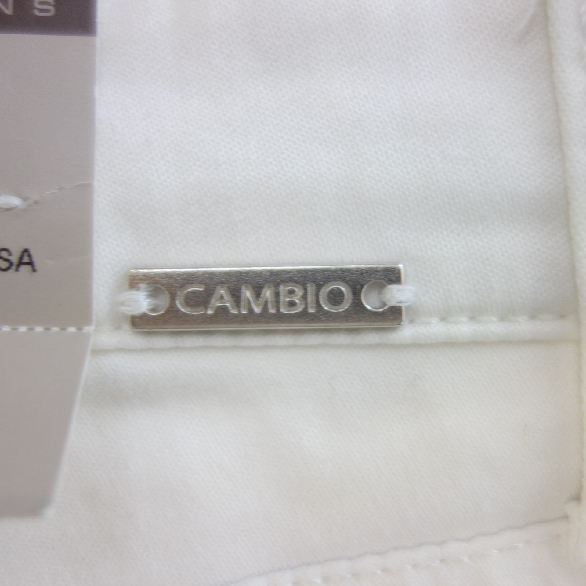 CAMBIO Jeans Hose Damen Modell Parla Zip Weiß Straight Super Stretch