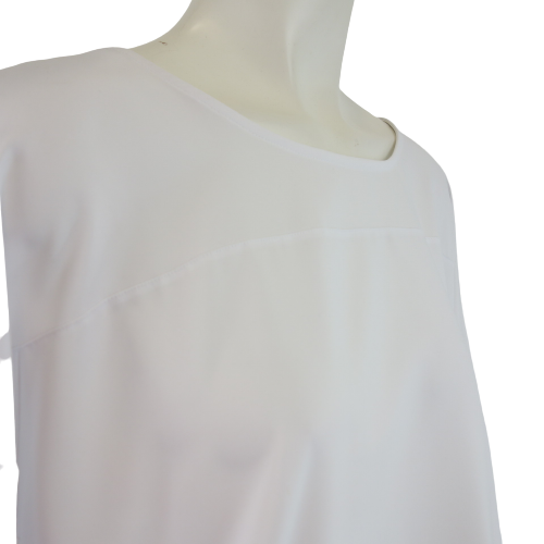 RIANI Damen Tunika Shirt Bluse Hemd Oberteil Damenshirt Weiß Hemdbluse Größe 38 M