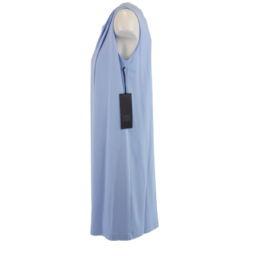 RIANI Damen Sommer Kleid Etuikleid Midikleid Blau Midi drapiert Größe 36 S