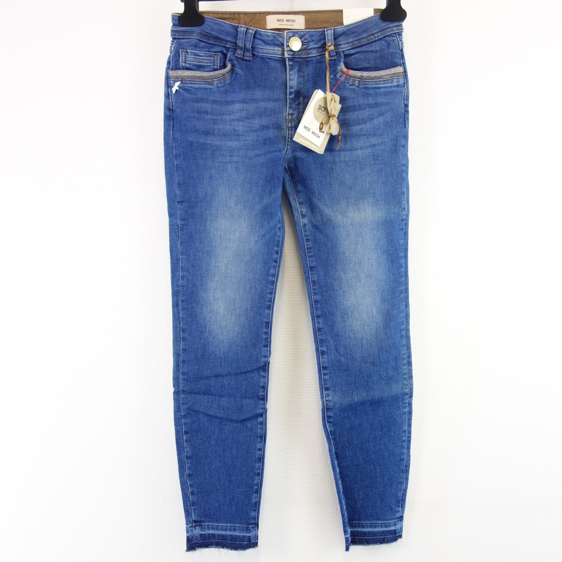 MOS MOSH Jeans Hose Blau Modell Sumner Jewel Ankle Slim Fit Cropped
