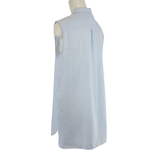 ACNE STUDIOS Damen Bluse Tunika Shirt Oberteil Hemd Hemdbluse Blau Weiß Größe 40