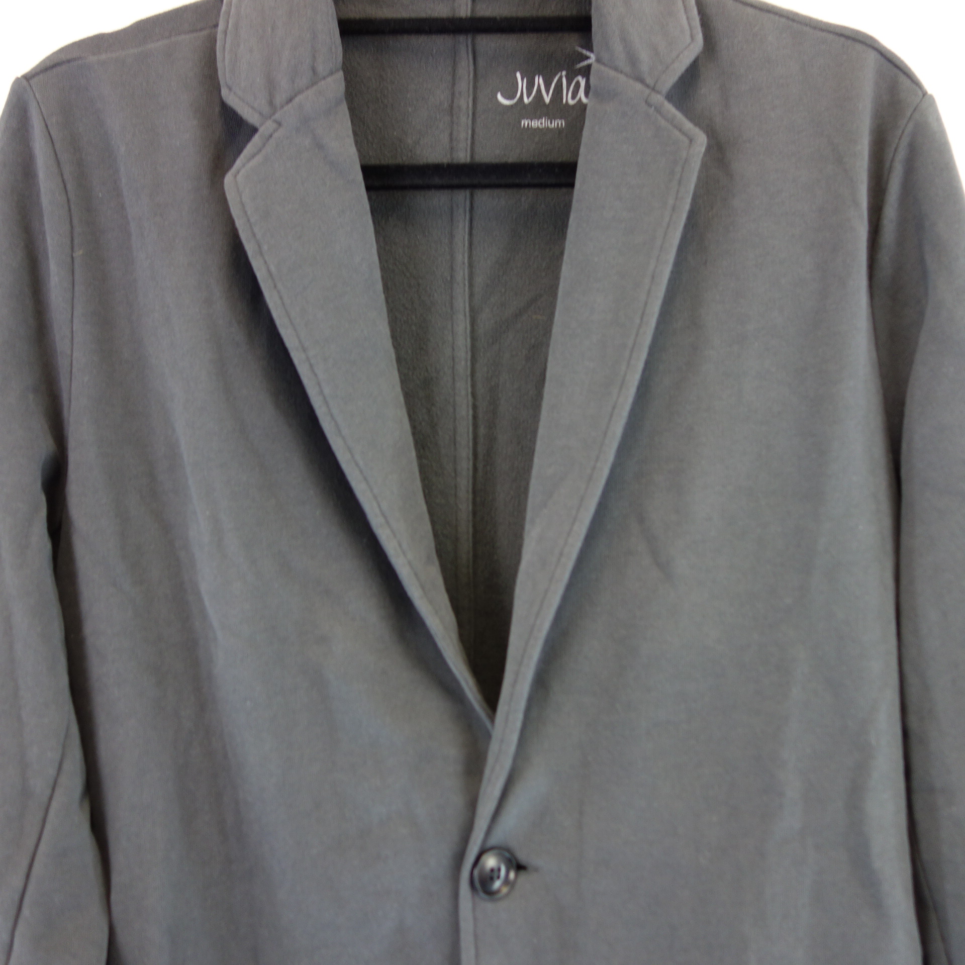 JUVIA Herren Jacke Herrenjacke Sweat Sweatjacke Jersey Sakko Style Grau Größe M