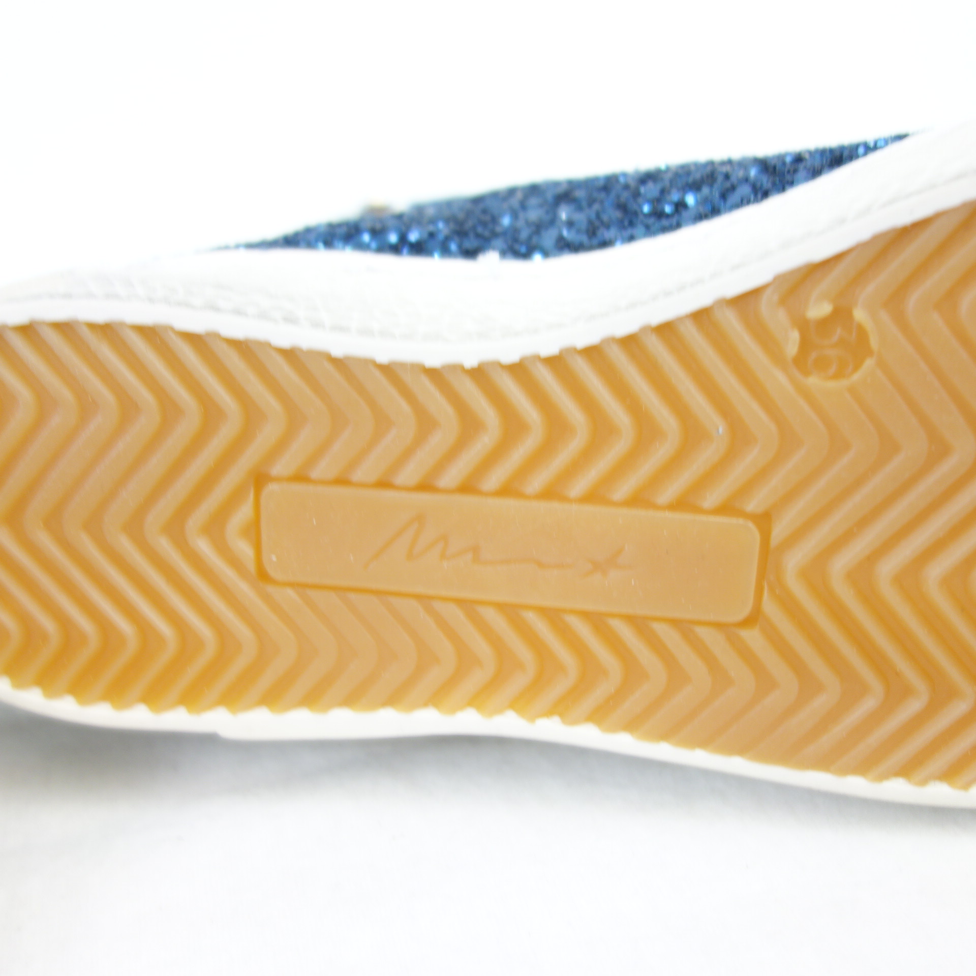 MELINE MLN Damen Sport Schuhe High Top Sneaker Glitzer Blau Leder Modell NKC 1369
