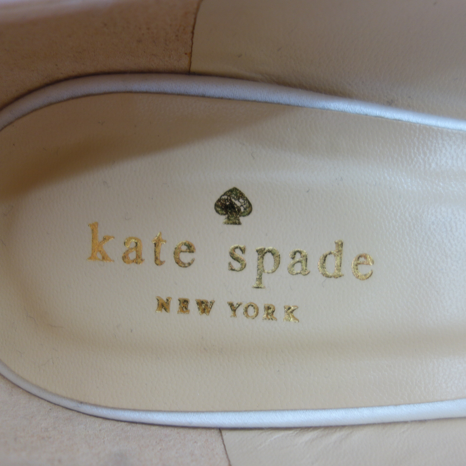 KATE SPADE New York Damen Schuhe Damenschuhe Satin Creme Peeptoe Modell BILLIE Größe 37,5