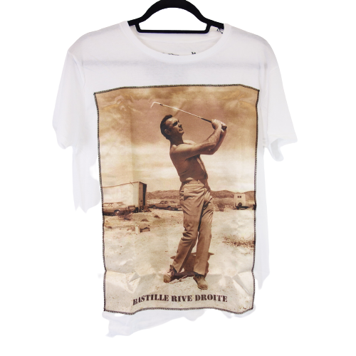 BASTILLE Venezia Rive Droite Herren T-Shirt T Shirt Oberteil Herrenshirt Baumwolle Weiß Modell Golf Größe M
