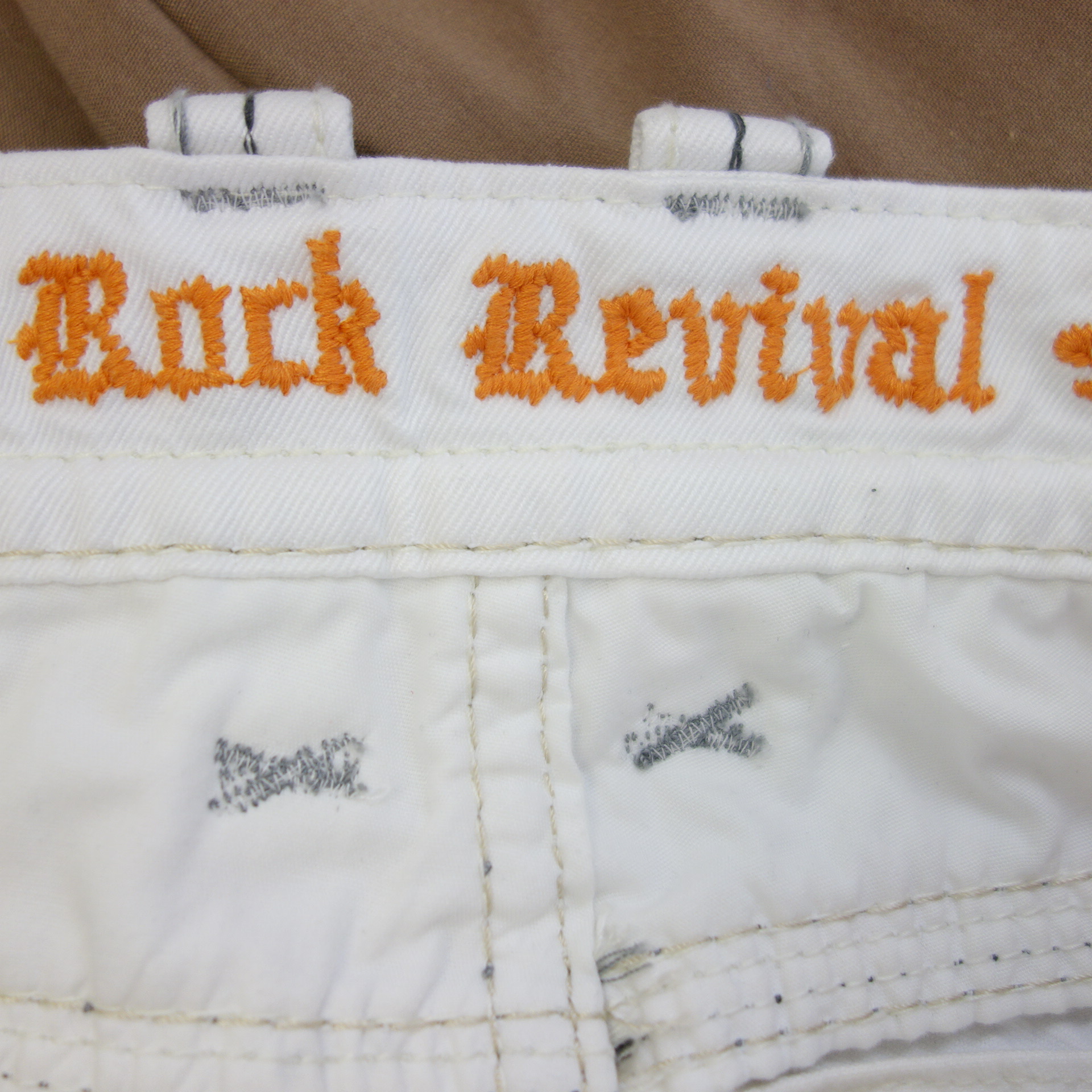 ROCK REVIVAL Jeans Hose Jeanshose Weiß Alternative Straight Modell Lowry