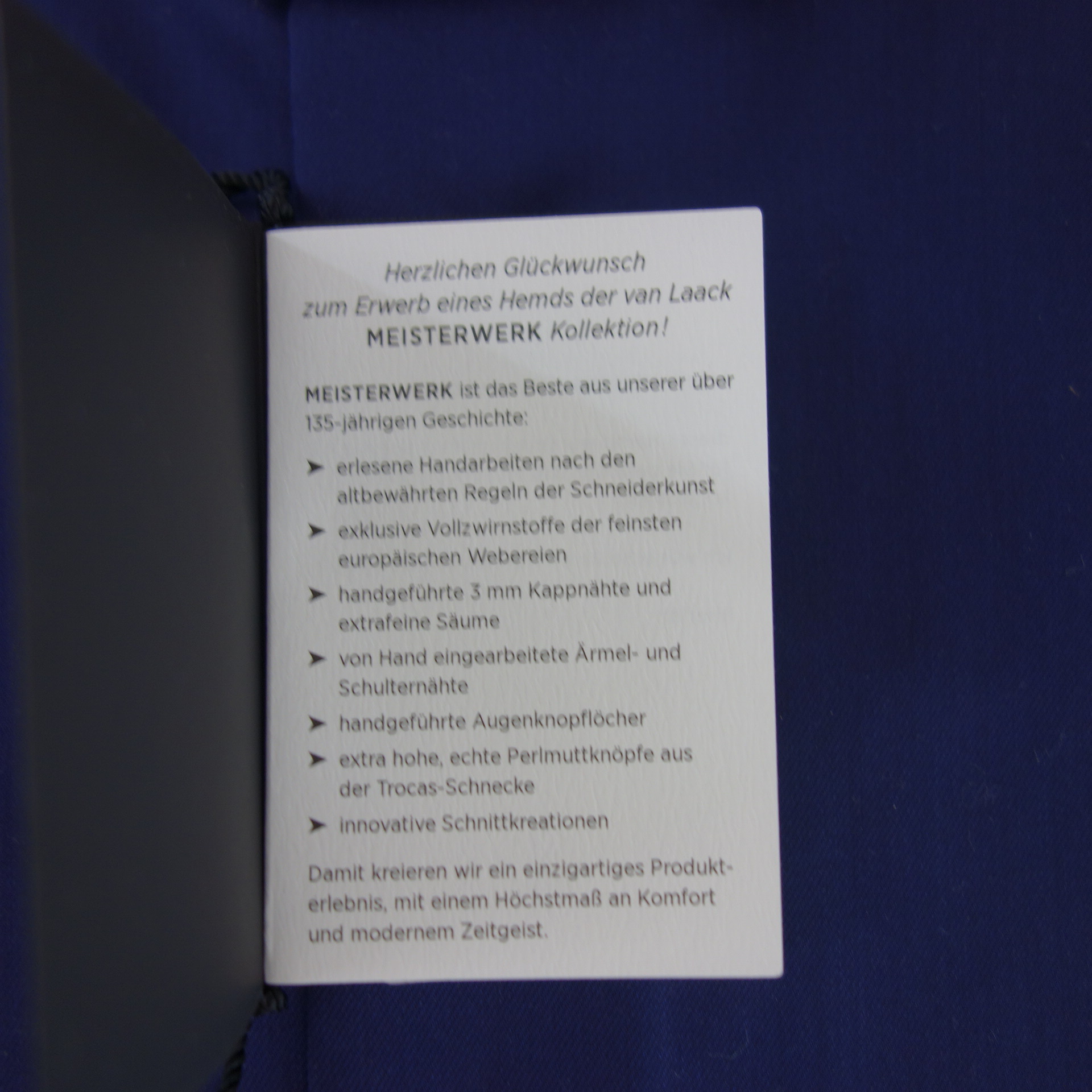 VAN LAACK Meisterwerk Herren Hemd  Business Klassisch Blau gepunktet Met SF Größe 40