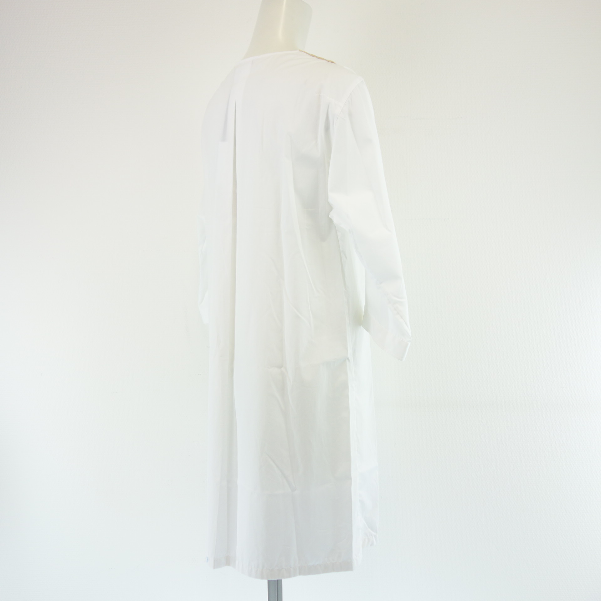 CALIBAN Locker geschnittenes Standkleid aus Baumwolle weiß bunt bestickt IT 42 DE 36