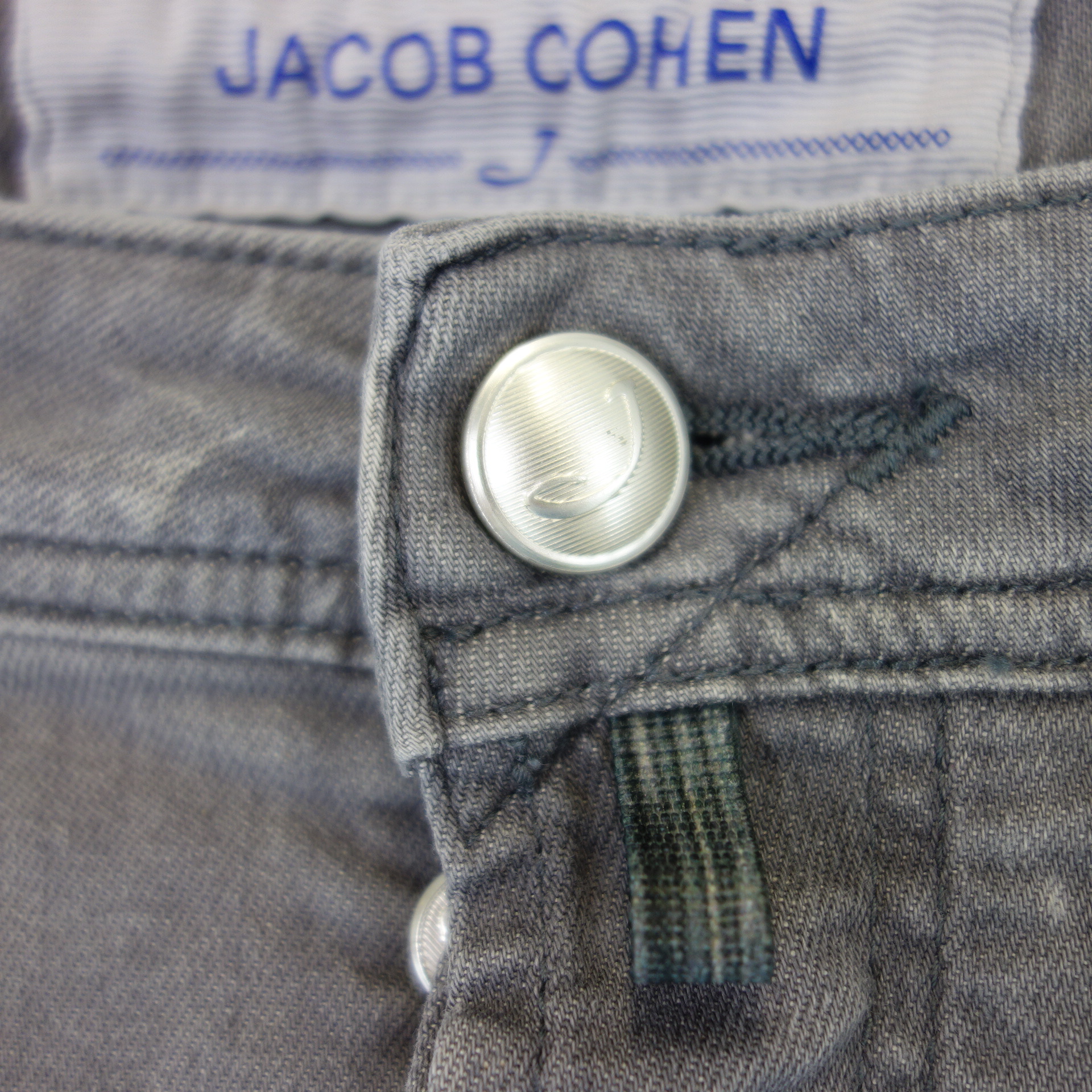 JACOB COHEN Herren Jeans Jeanshose Herrenjeans Grau Slim Comfort Destroyed
