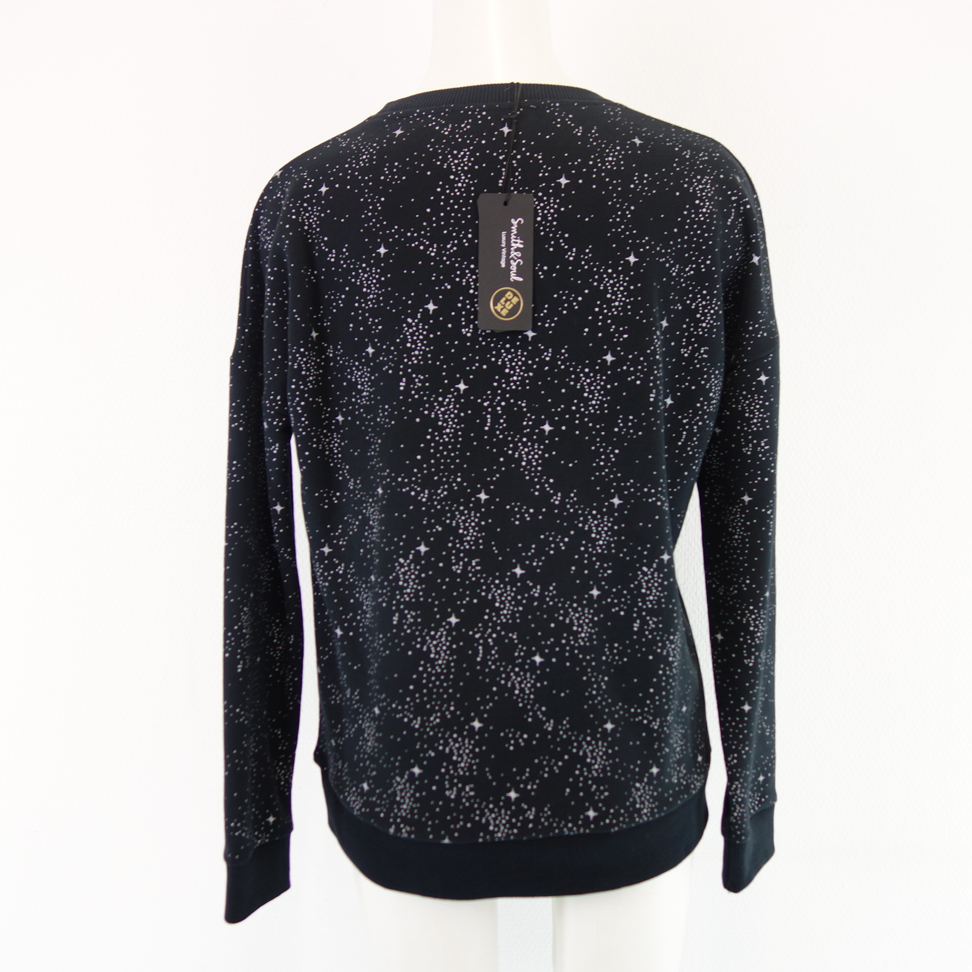 SMITH & SOUL Damen Sweater Sweatshirt Pullover Shirt Schwarz Muster Größe S
