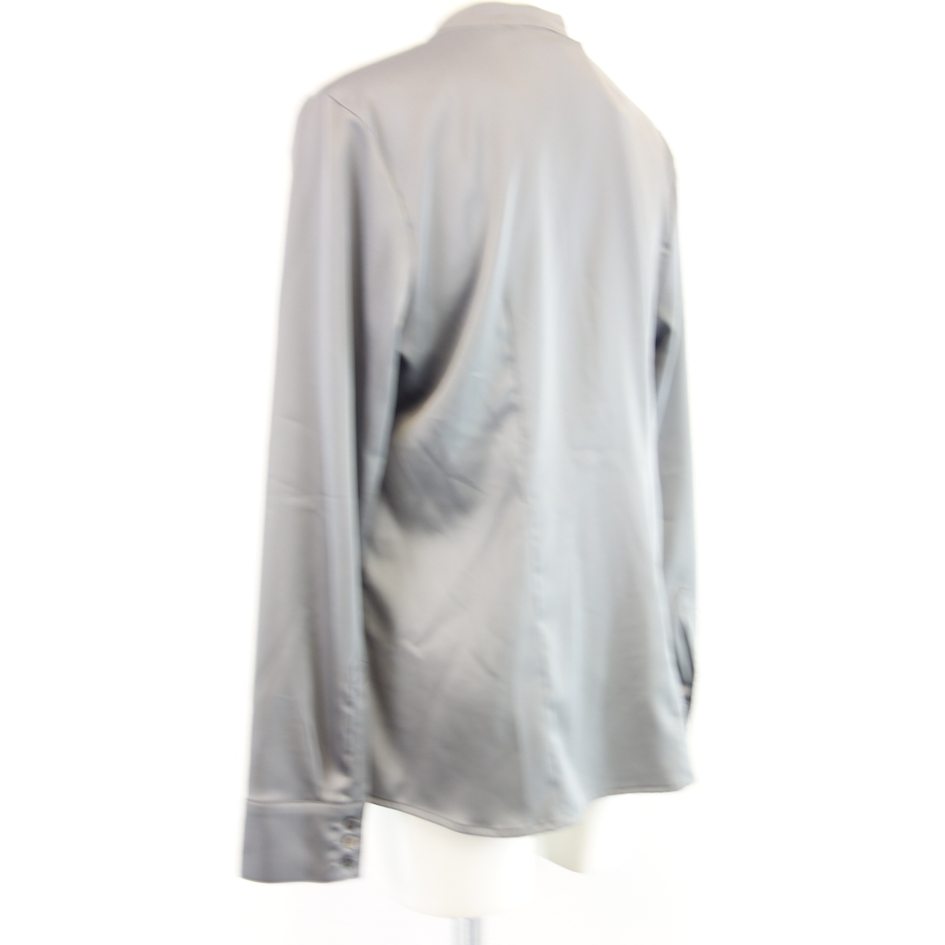 CIRCLE OF GENTLEMEN Elegante Damen Bluse Silbergrau Modell ALVINA Größe 42 Glanz