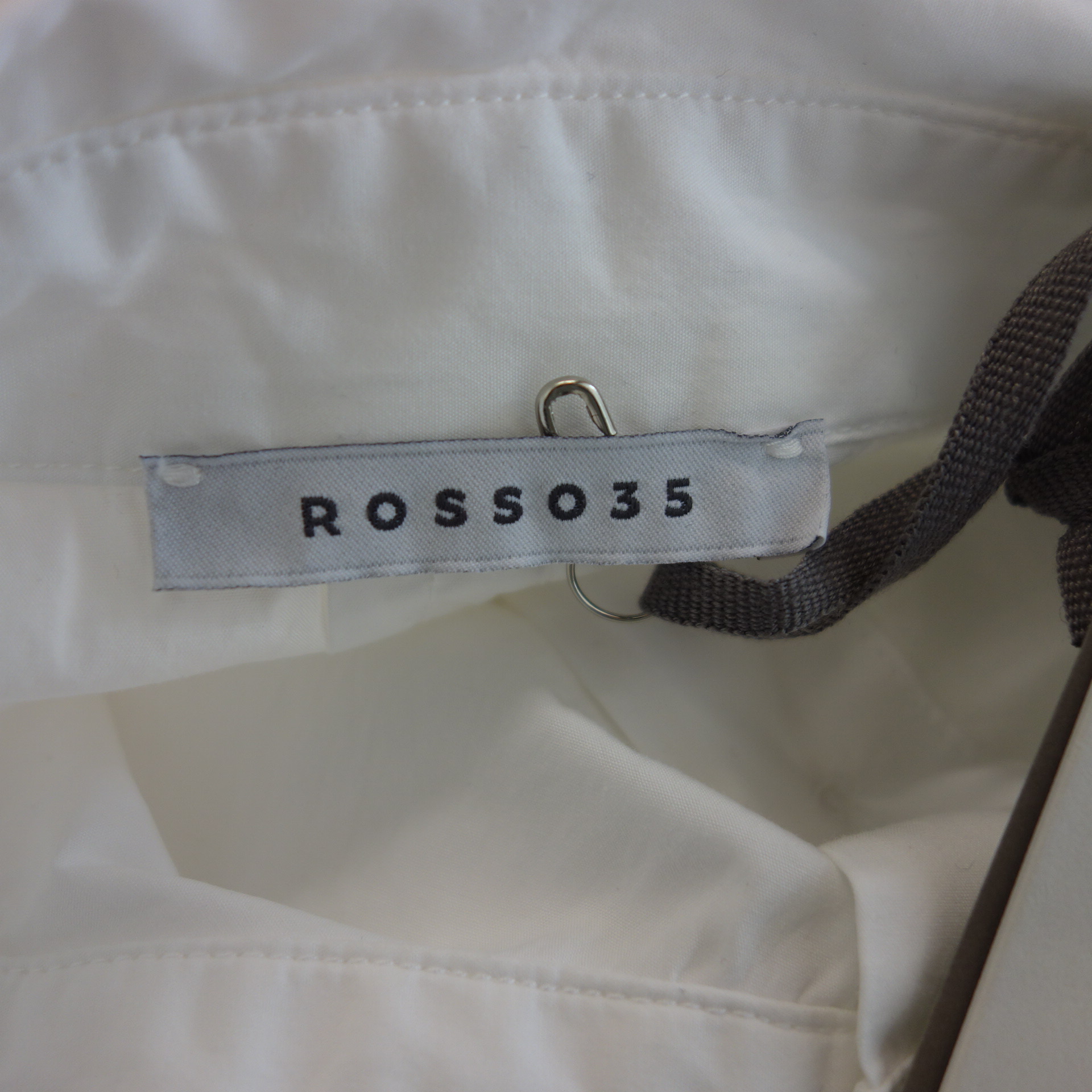 ROSSO35 Damen Bluse Tunika Hemd 3/4 Ärmel Weiß IT 46 DE 40 Baumwolle Weit