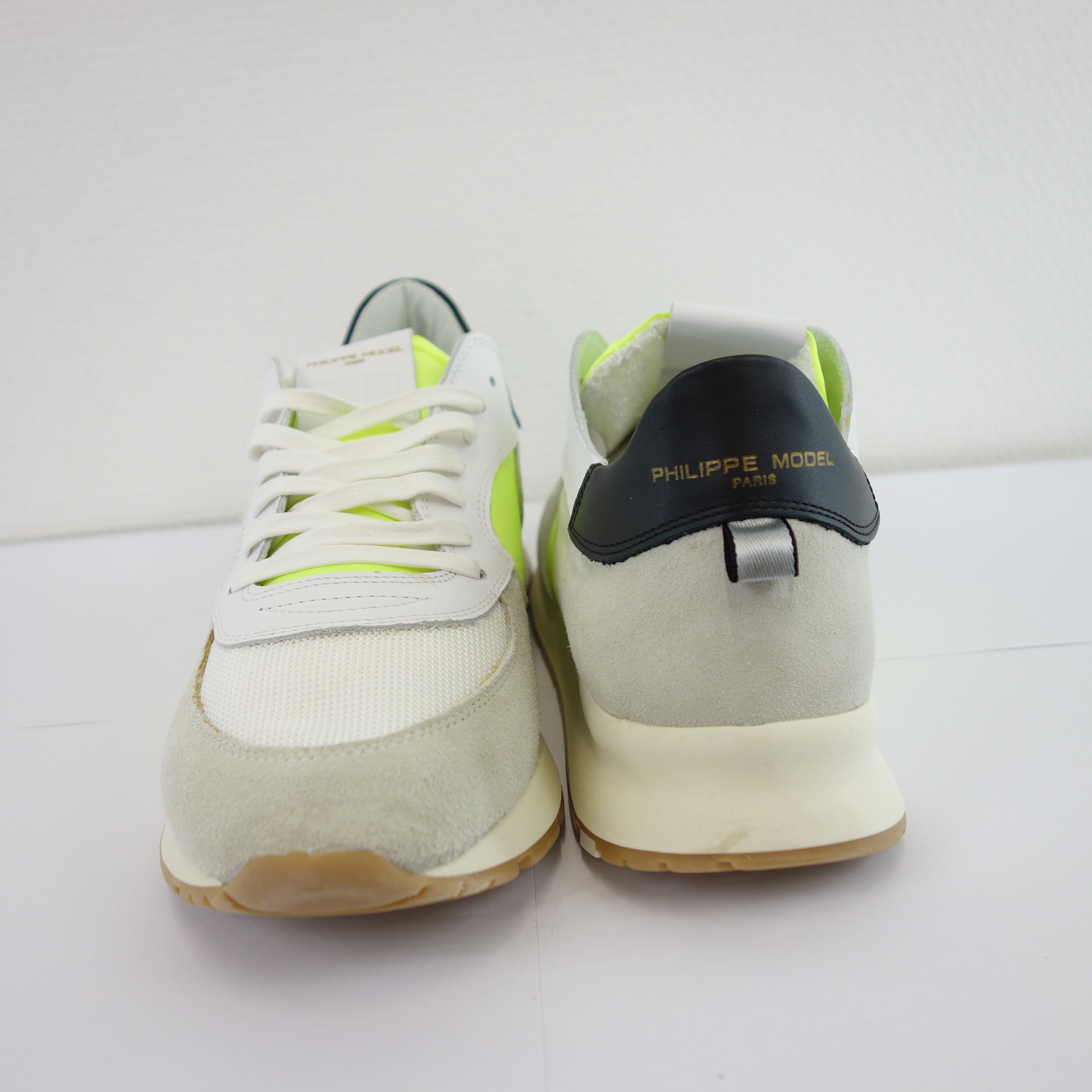 PHILIPPE MODEL Herren Schuhe Sneaker Sportschuhe Herrenschuhe Weiß Neon Montecarlo