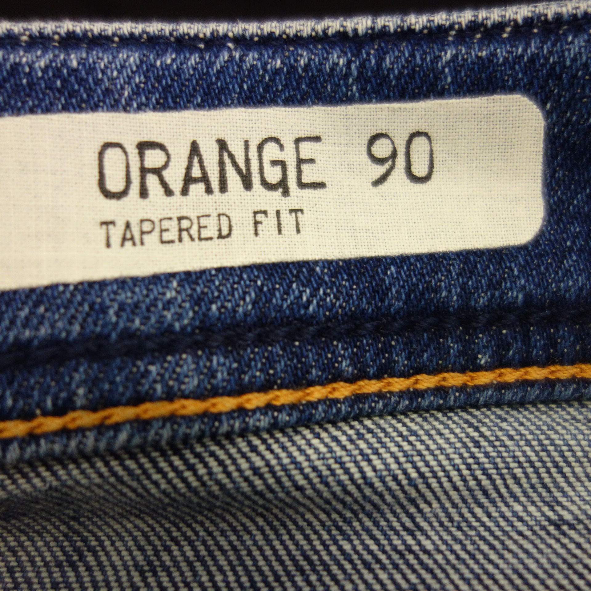 HUGO BOSS Herren Jeans Hose Jeanshose Blau Orange 90 Manana Tapered Fit 