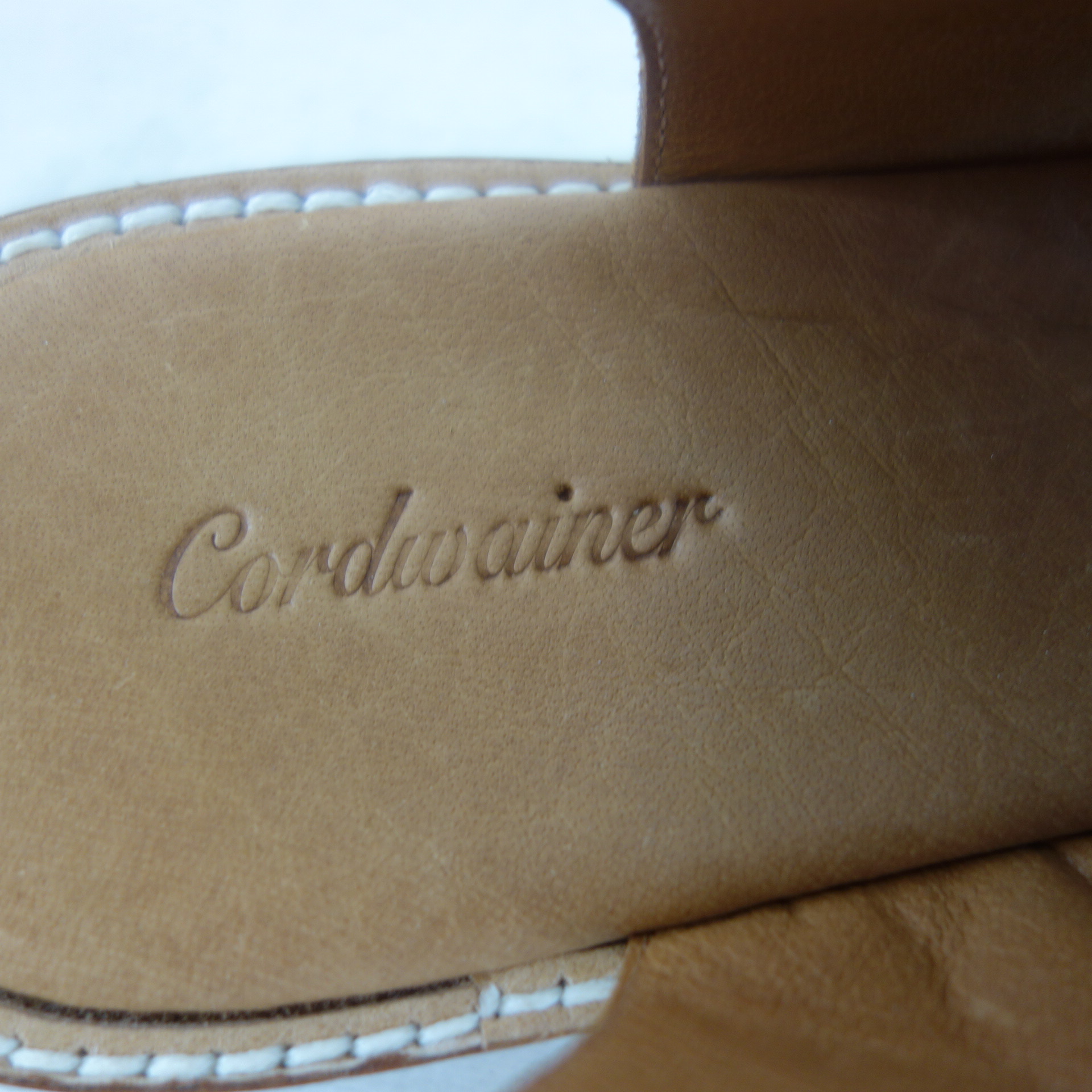 CORDWAINER Damen Schuhe Flache Sandalen Wildleder Cognac Braun 39,5 ( 39 )