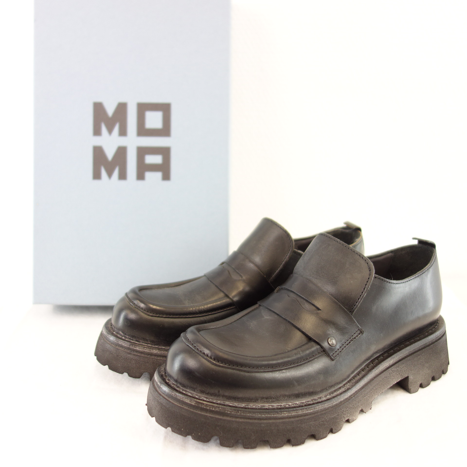 Damen Schuhe MOMA Größe 37 Halbschuhe Loafer Slipper Mokassin Leder 