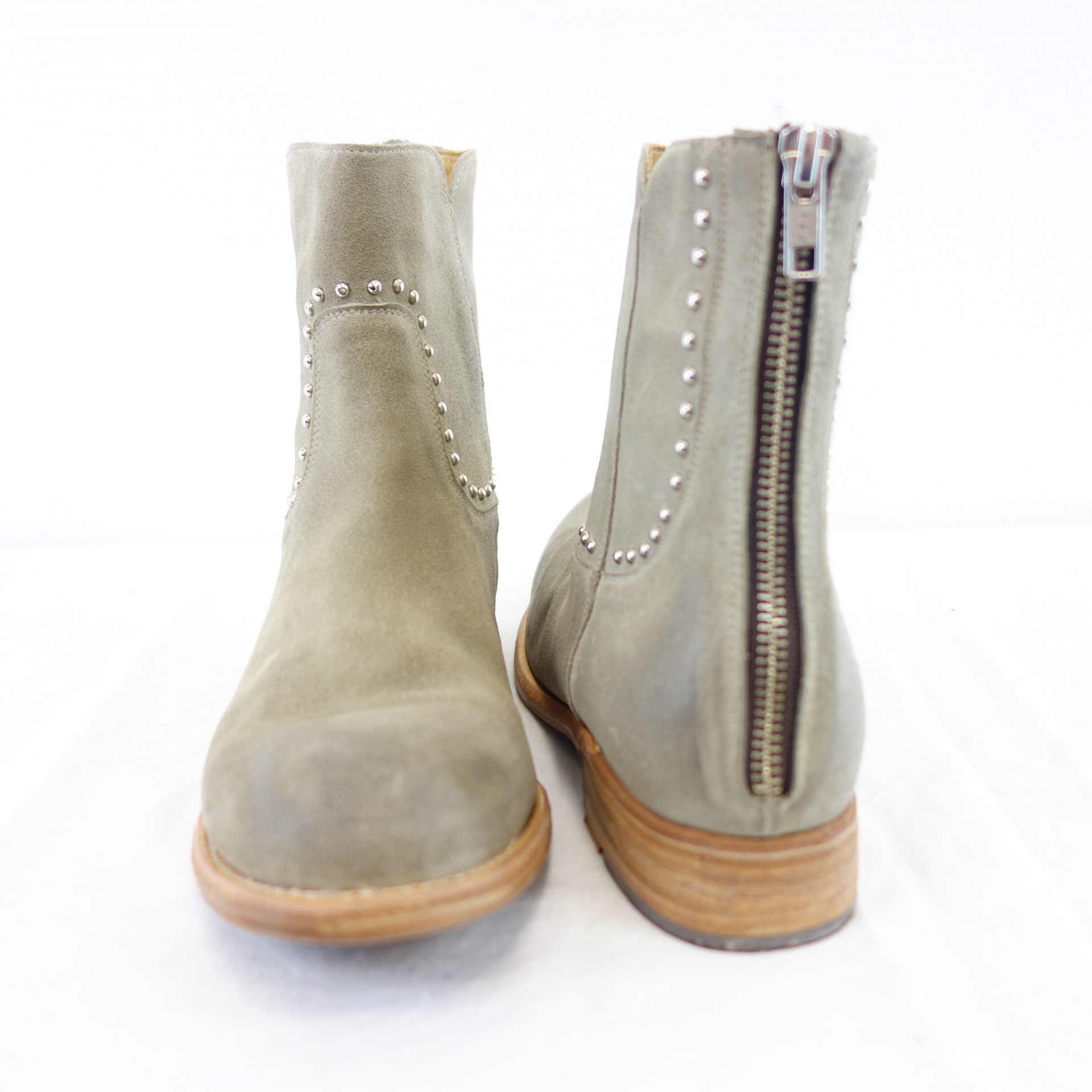 CORDWAINER Damen Schuhe Stiefeletten Boots Stiefel Wildleder Beige Grau Modell Florence