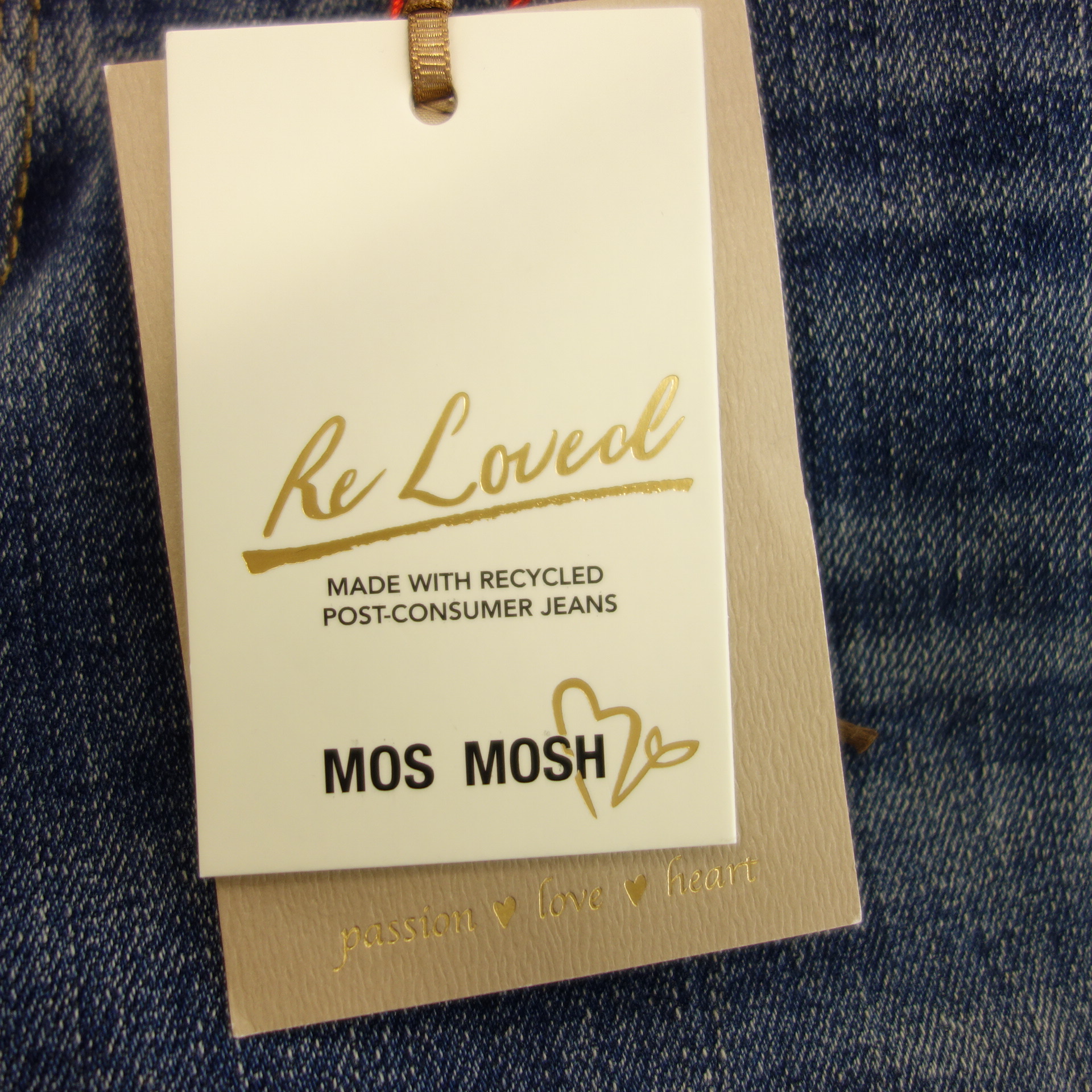 MOS MOSH Jeans Hose Blau Modell Sumner Re-Loved Straight