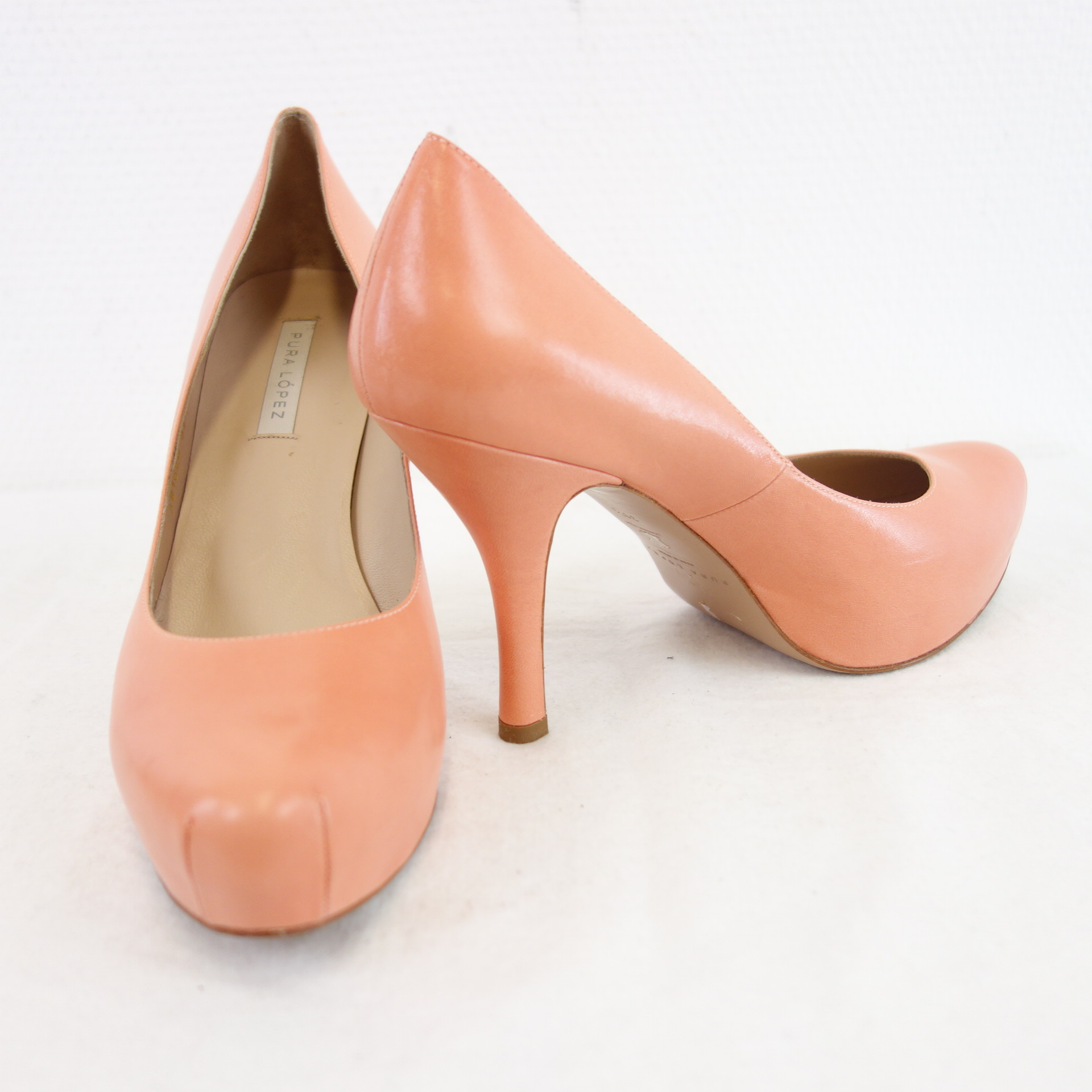 PURA LOPEZ Damen Schuhe Pumps High Heels Stiletto Leder Magnolia Rosa 39,5