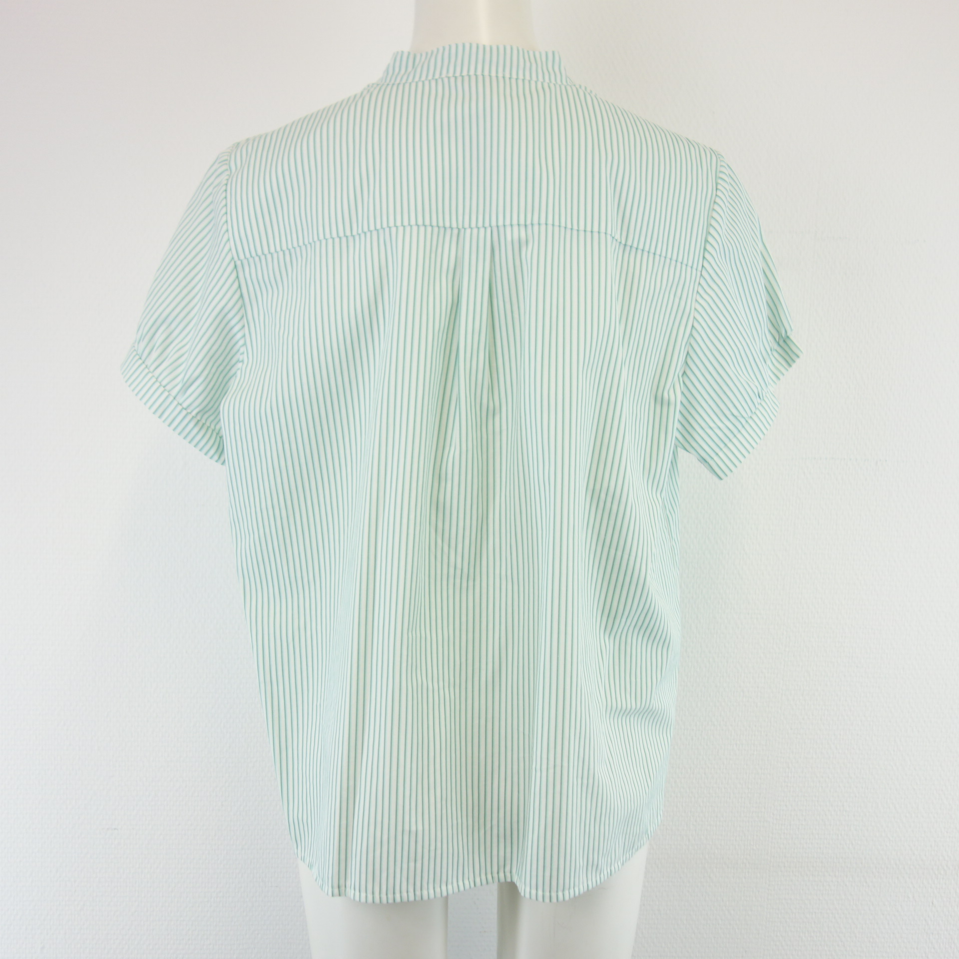 TIFFANY Dänemark Damen Bluse Hemd Tunika Shirt Weiß Grün Baumwolle Größe S / M