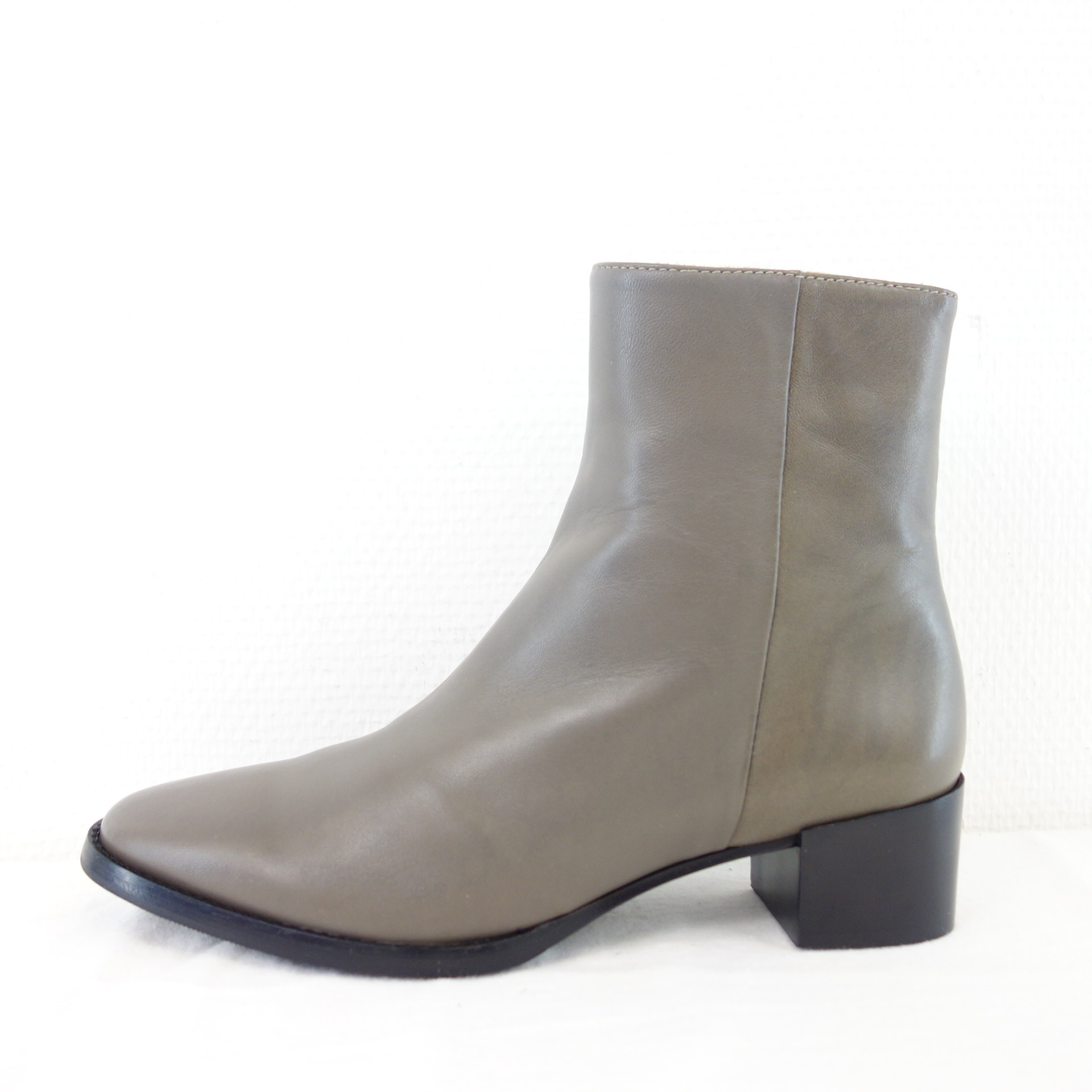 GIDIGIO Damen Schuhe Boots Stiefeletten Stiefel Grau Leder Größe 41,5  ( 42 )